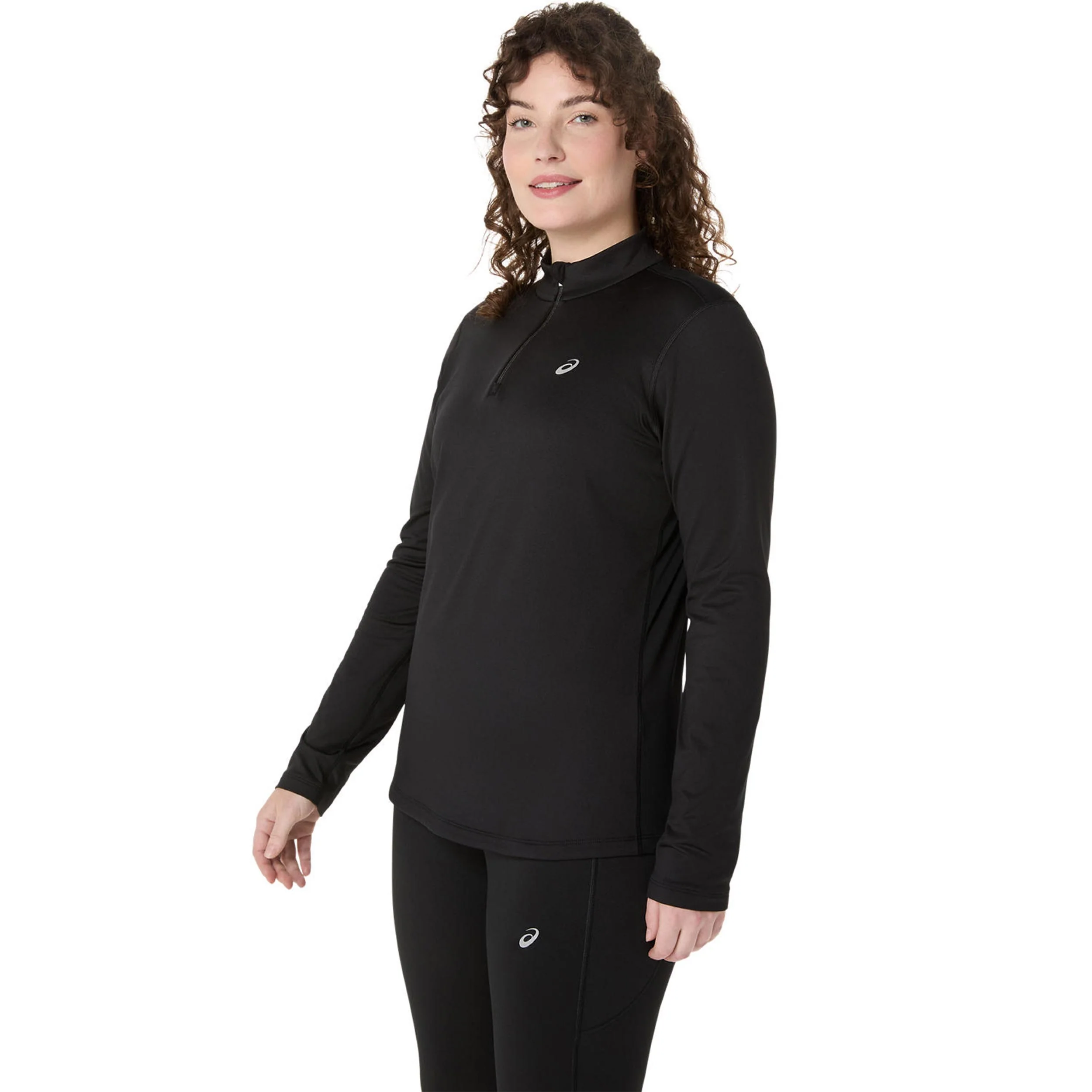 Core Winter 1/2 Zip Laufshirt Damen-Schwarz - Image 3