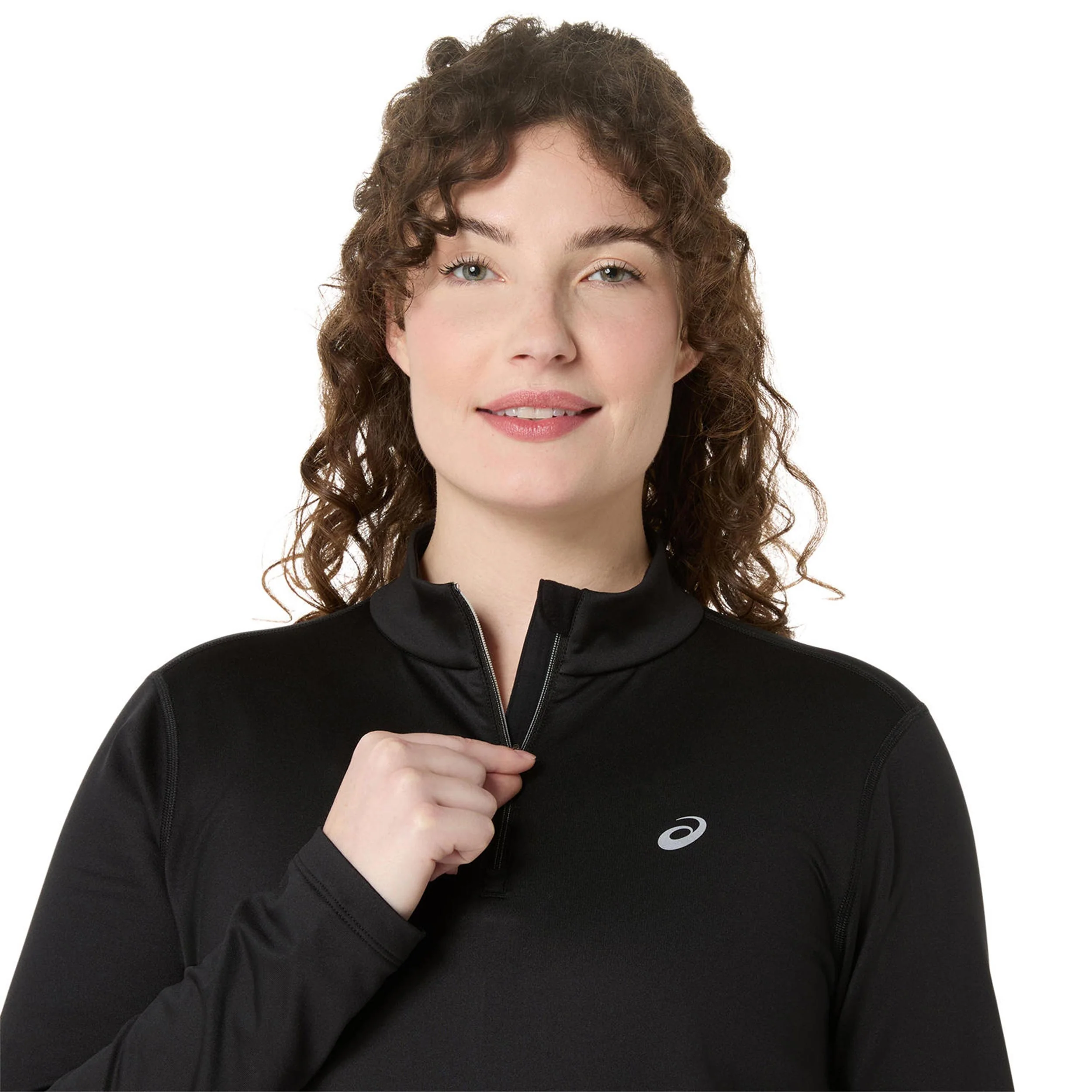 Core Winter 1/2 Zip Laufshirt Damen-Schwarz - Image 4