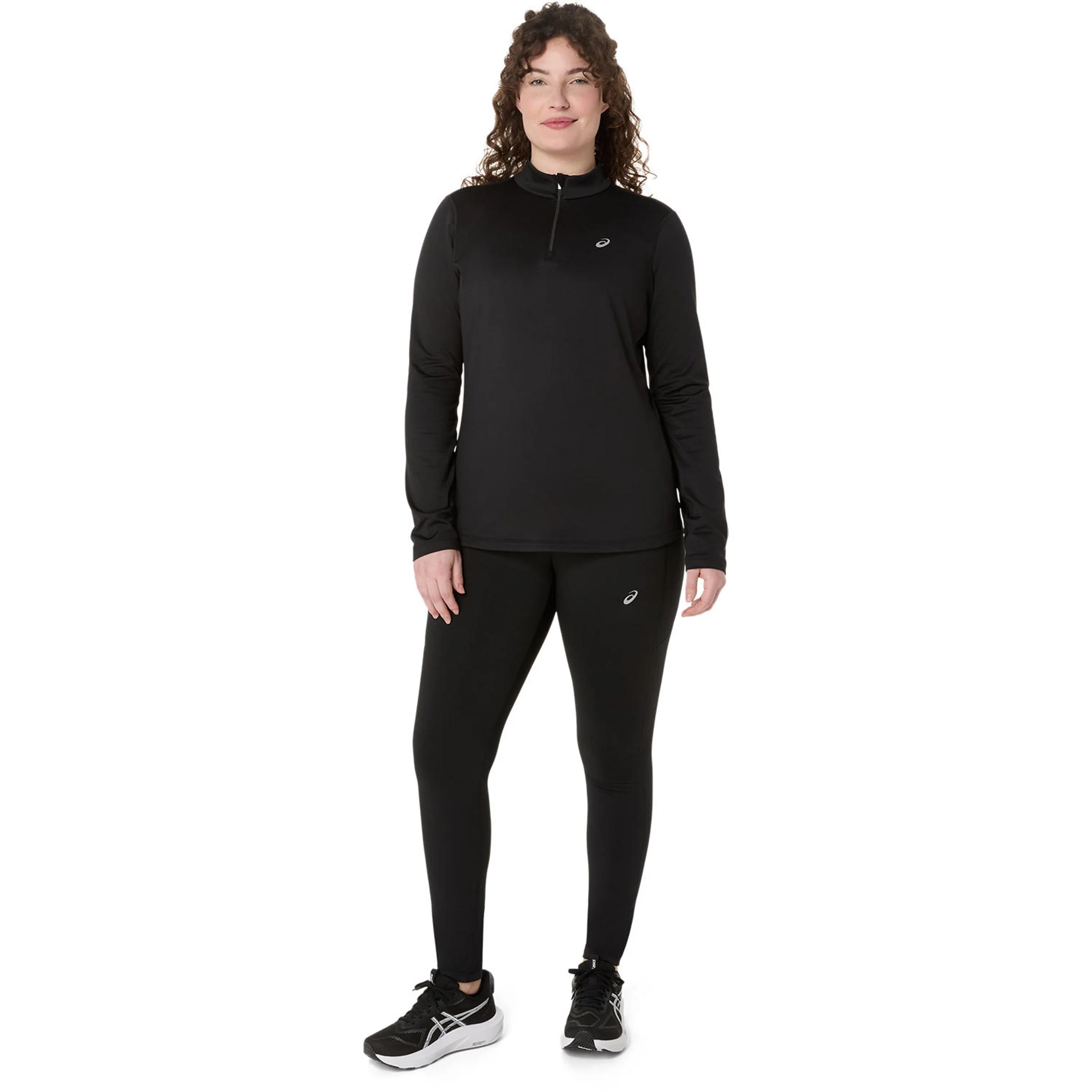 Core Winter 1/2 Zip Laufshirt Damen-Schwarz - Image 5