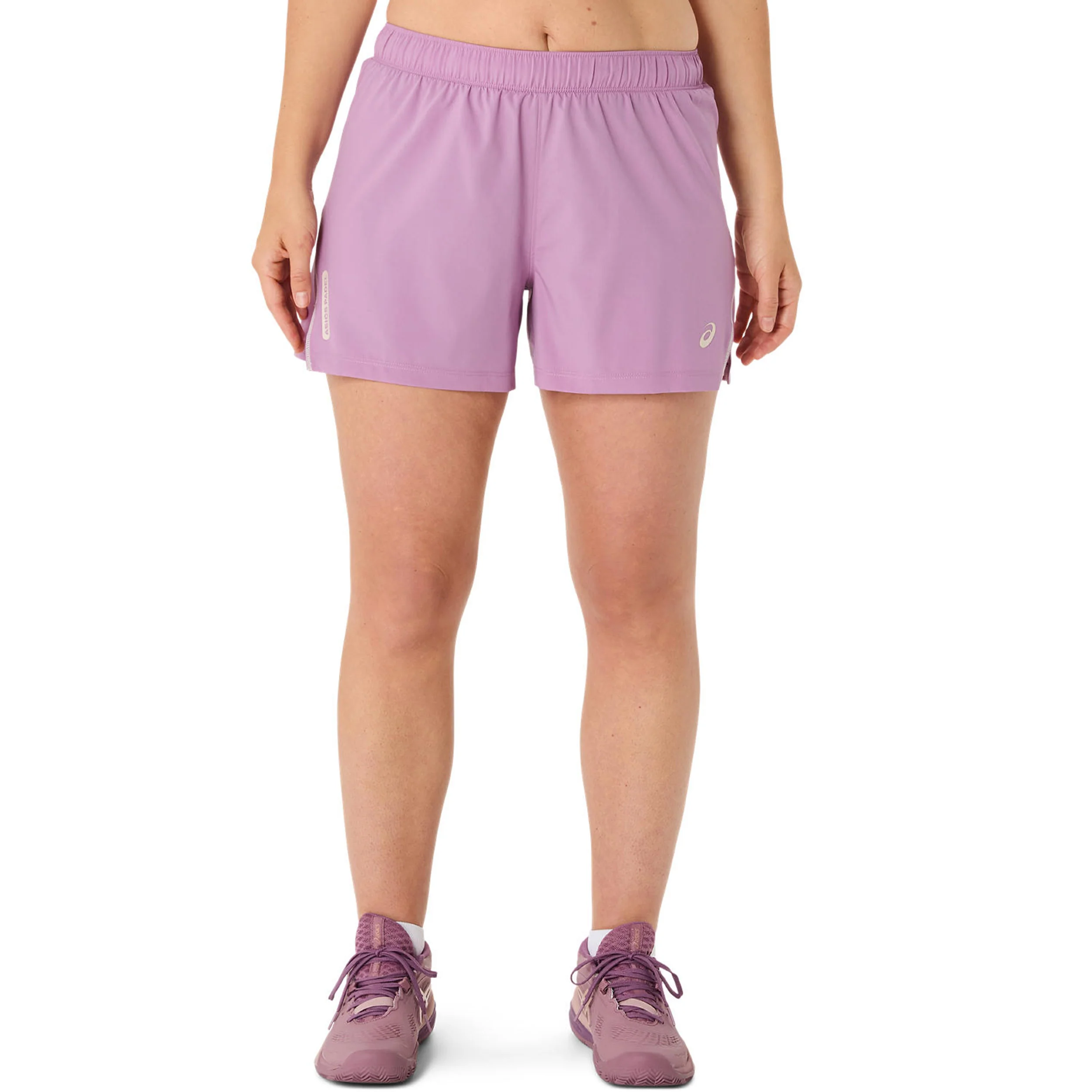 Court 2in1 Ballshorts Damen-Lila,Weiß - Image 5