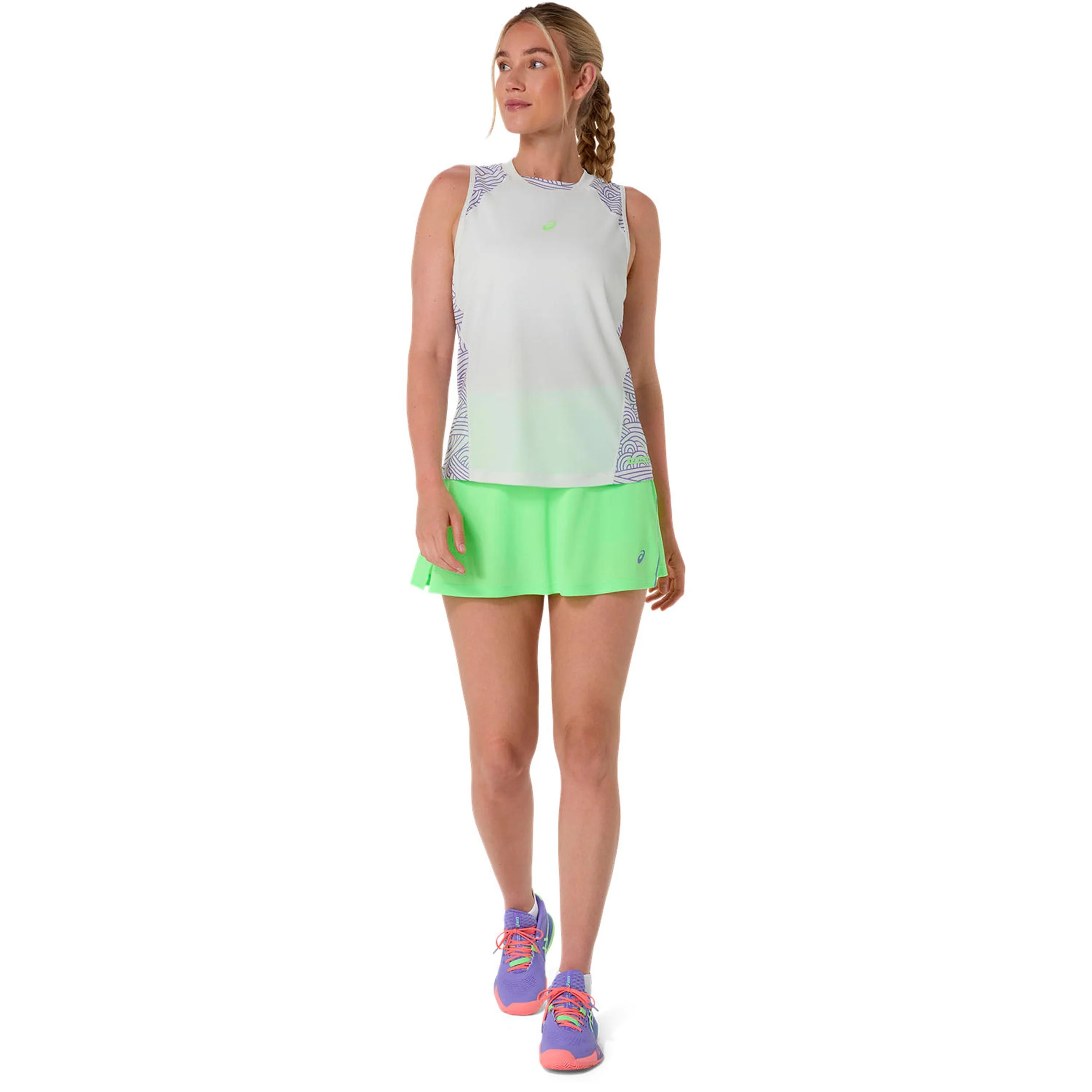 Court All Over Print Tank-Top Damen - creme, blaugrau - Image 2