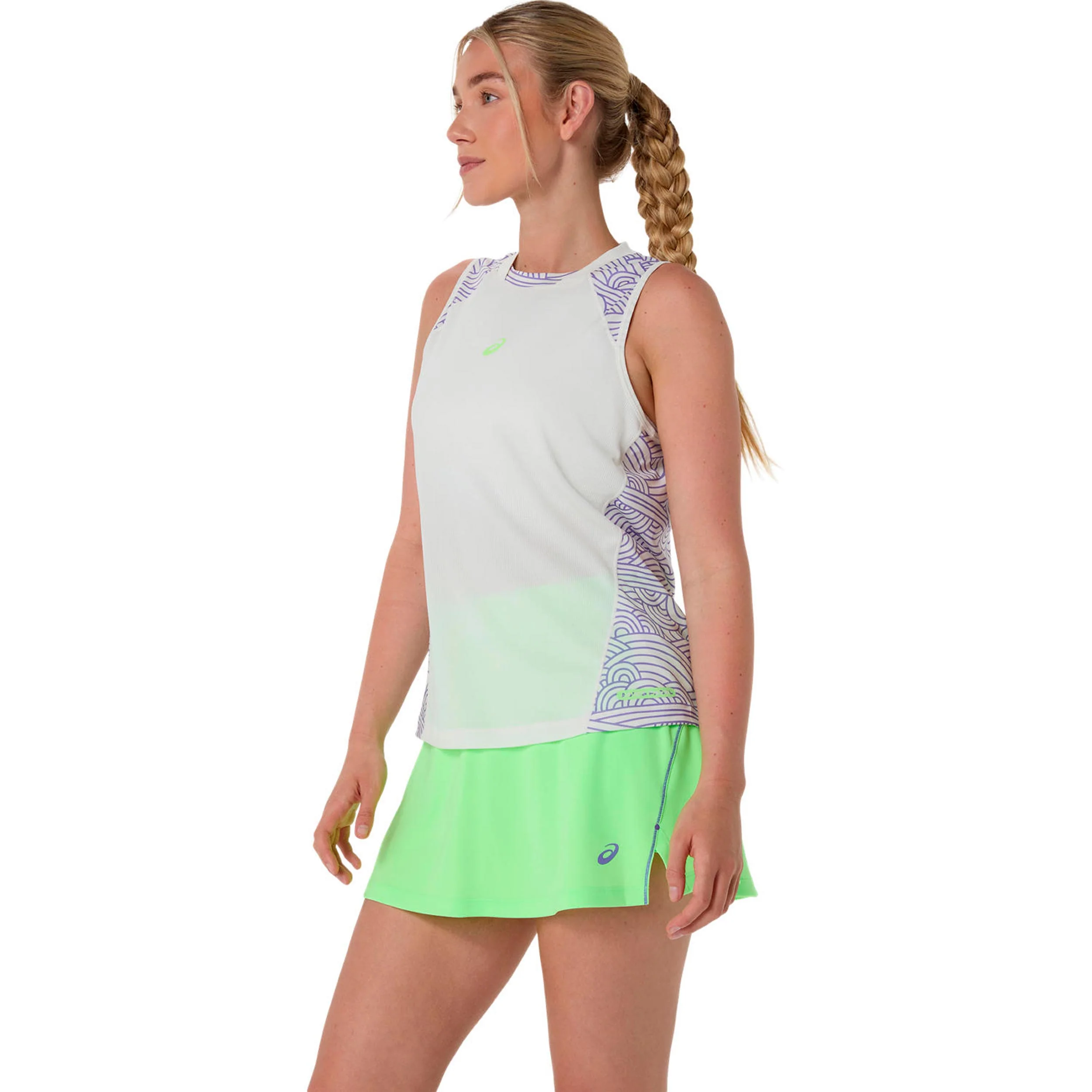 Court All Over Print Tank-Top Damen - creme, blaugrau - Image 3