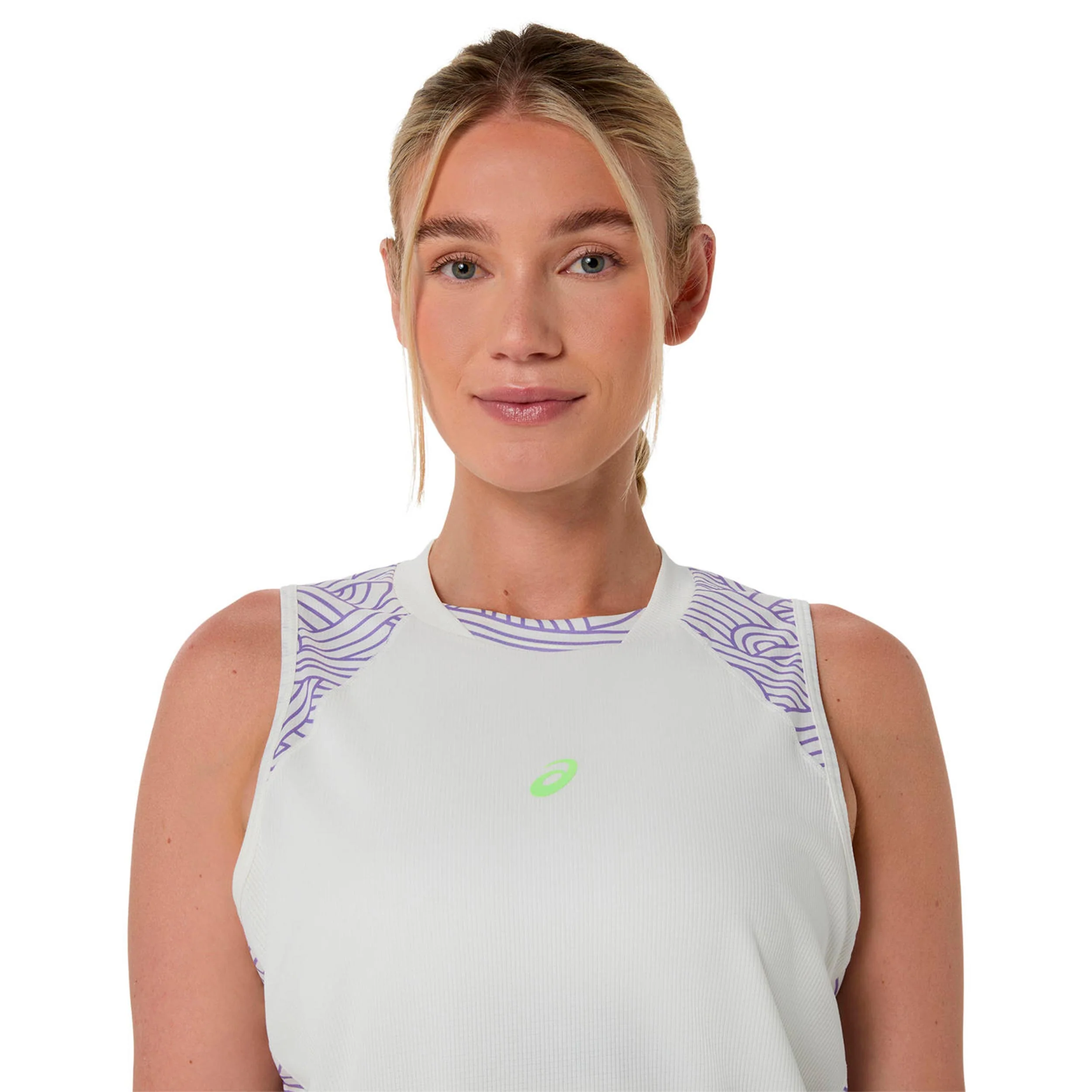 Court All Over Print Tank-Top Damen - creme, blaugrau - Image 5
