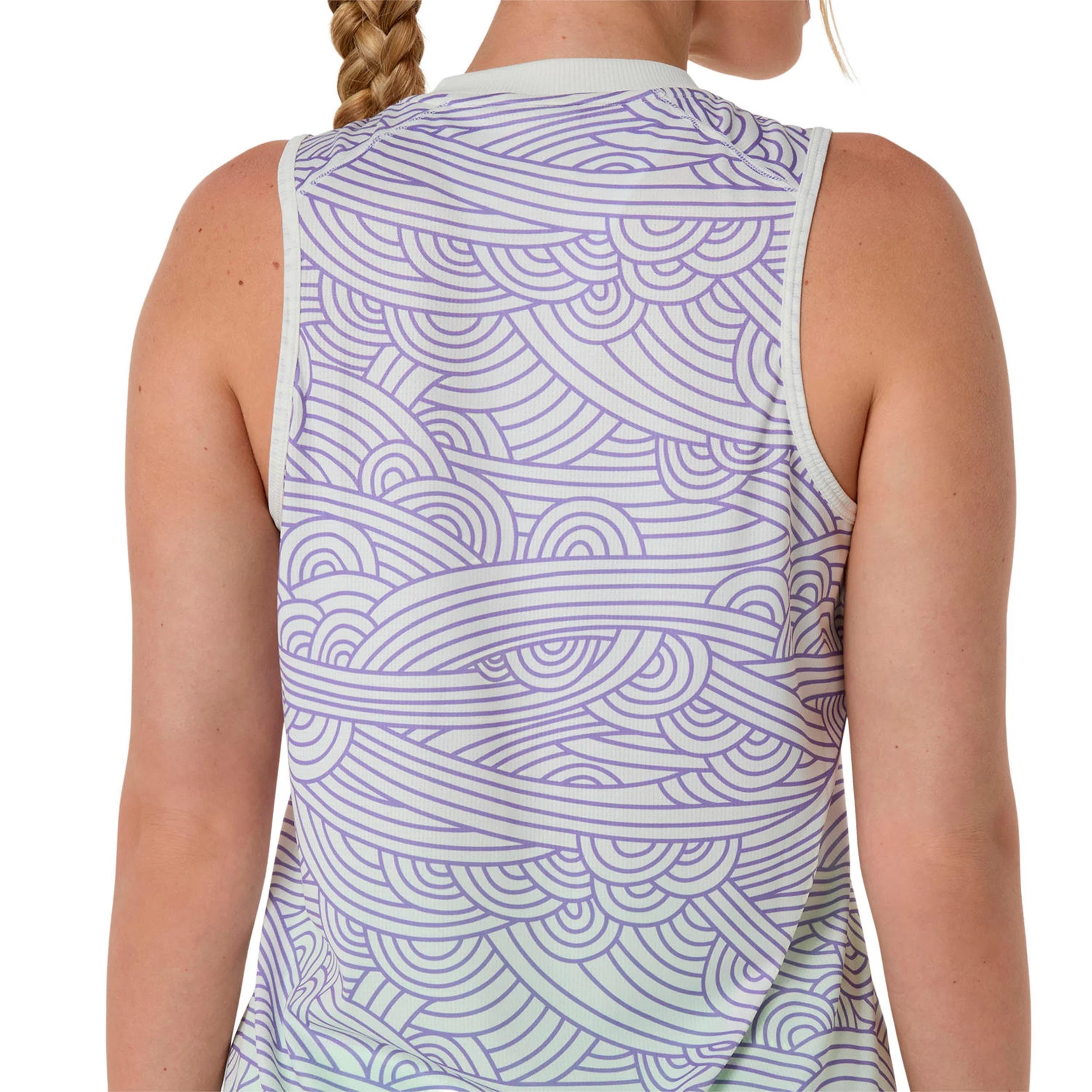 Court All Over Print Tank-Top Damen - creme, blaugrau - Image 7