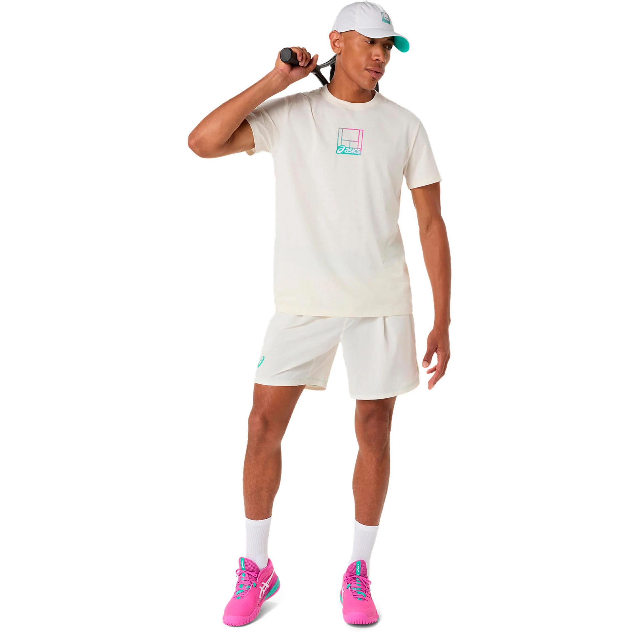 Court Core Graphic T-Shirt Herren-creme, mehrfarbig - Image 8