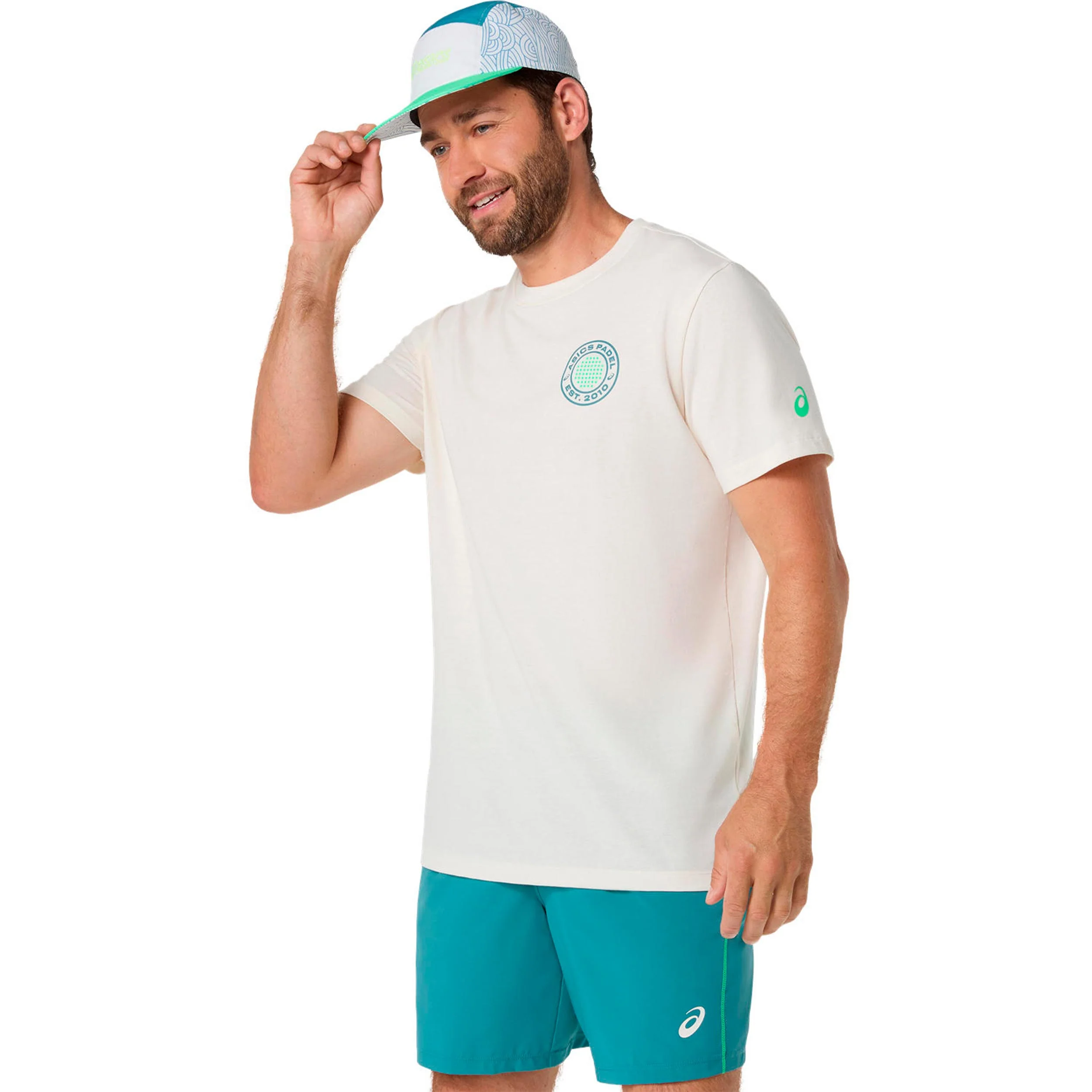 Court Graphic T-Shirt Herren - creme, grün - Image 4
