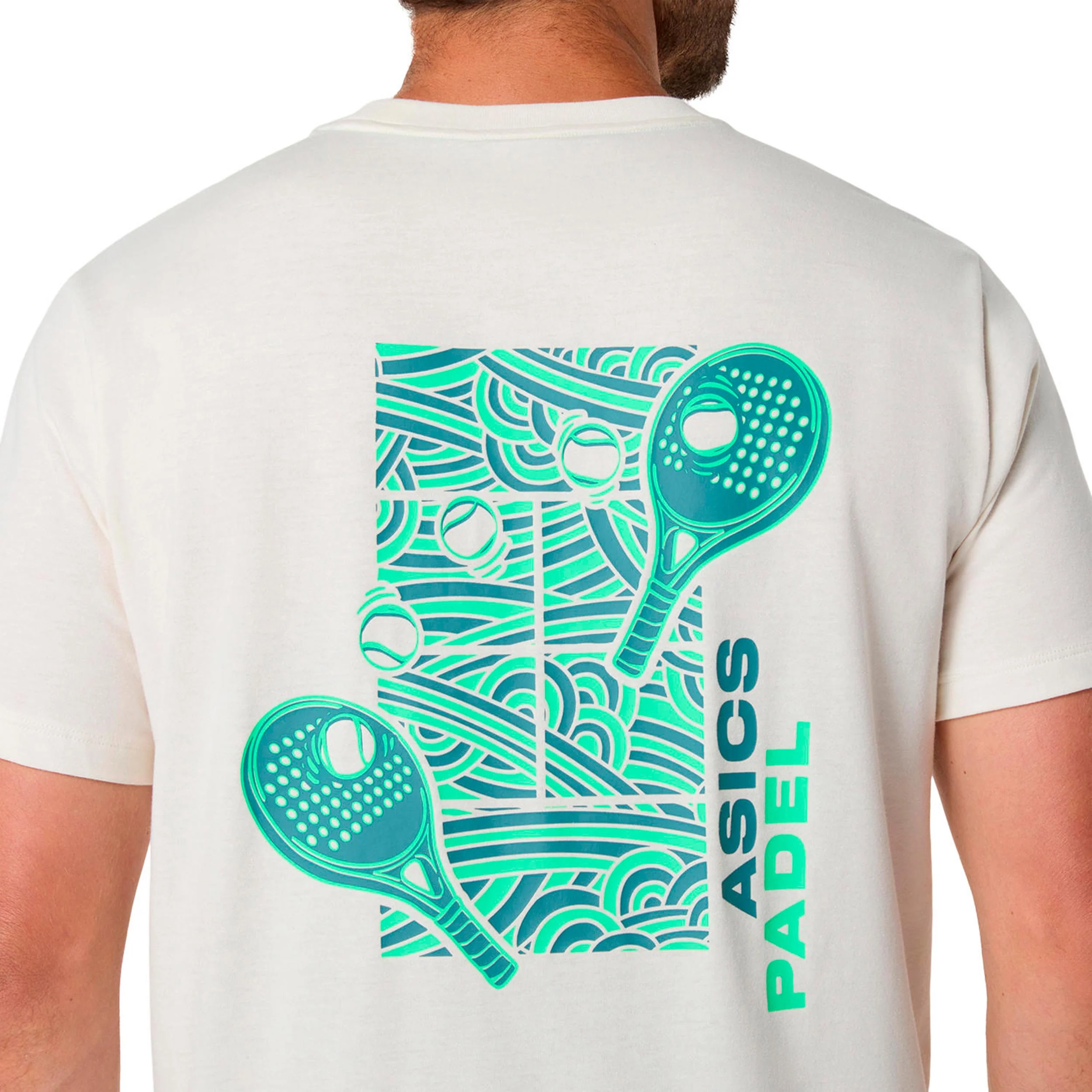 Court Graphic T-Shirt Herren - creme, grün - Image 8