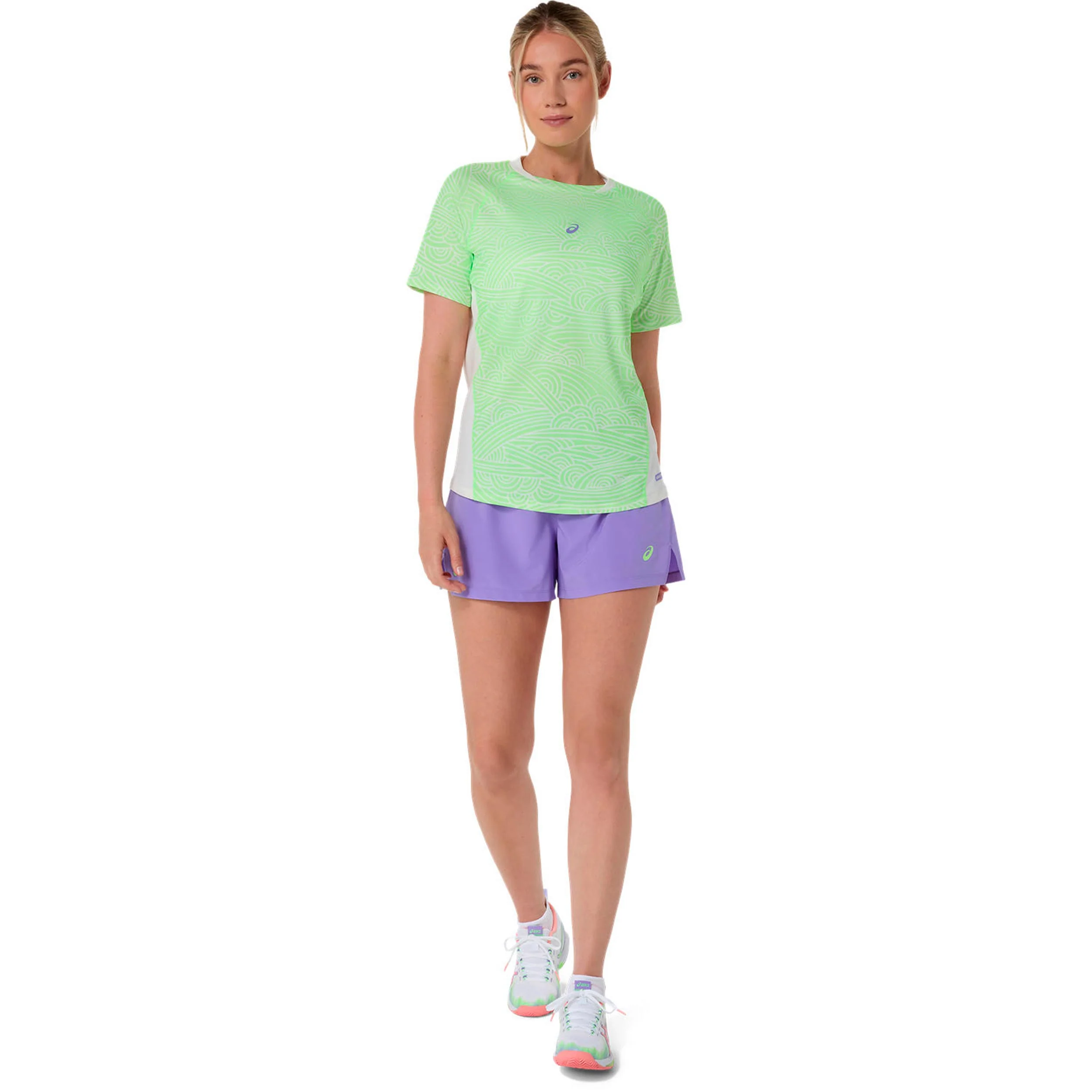 Court T-Shirt Damen - limette, creme - Image 2