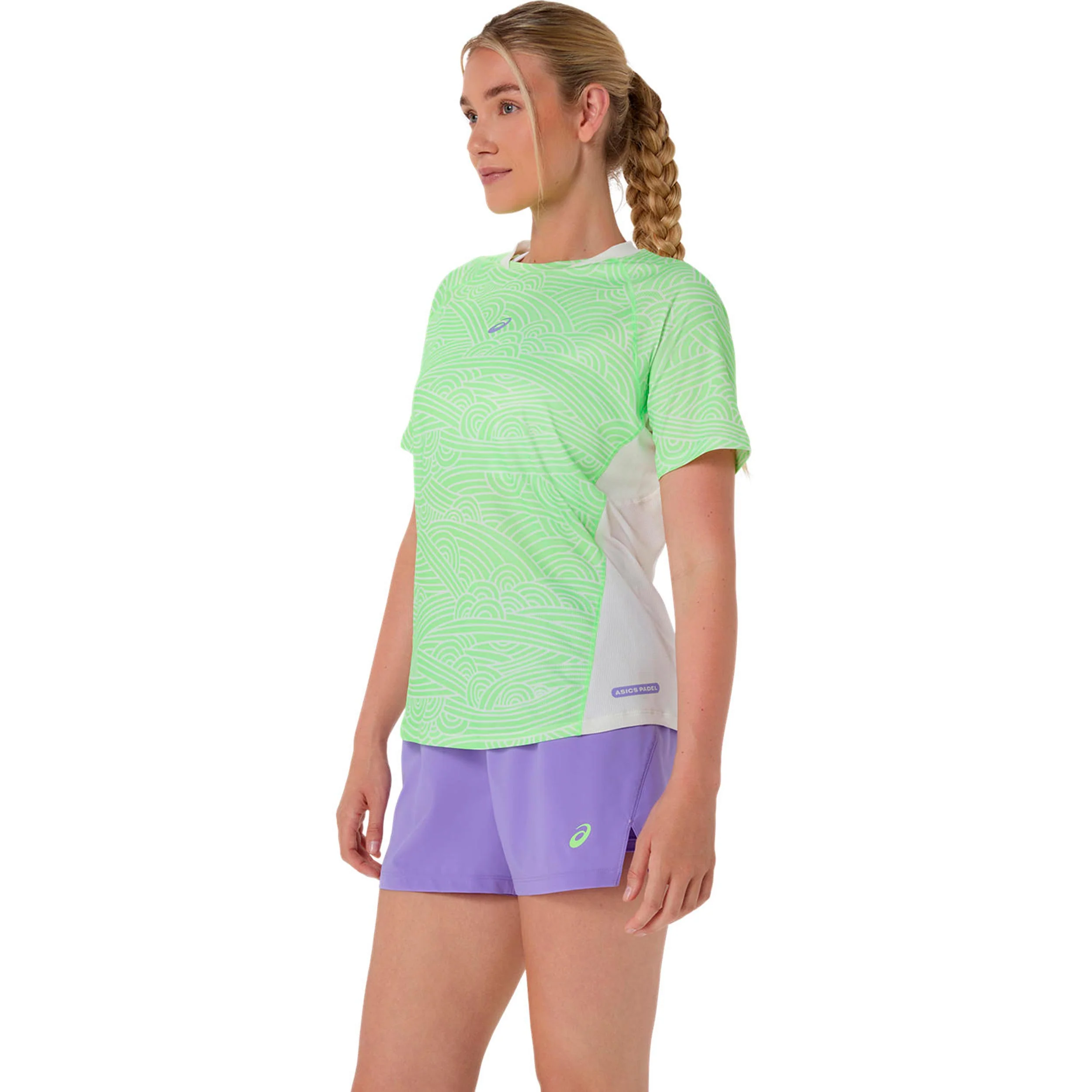 Court T-Shirt Damen - limette, creme - Image 3