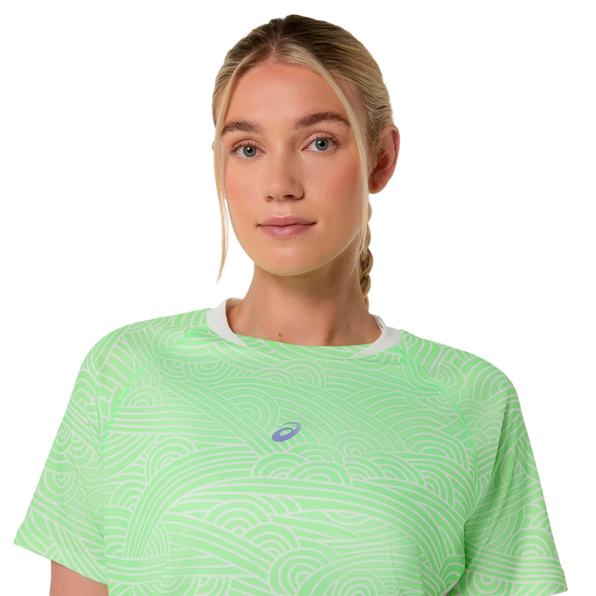 Court T-Shirt Damen - limette, creme - Image 5