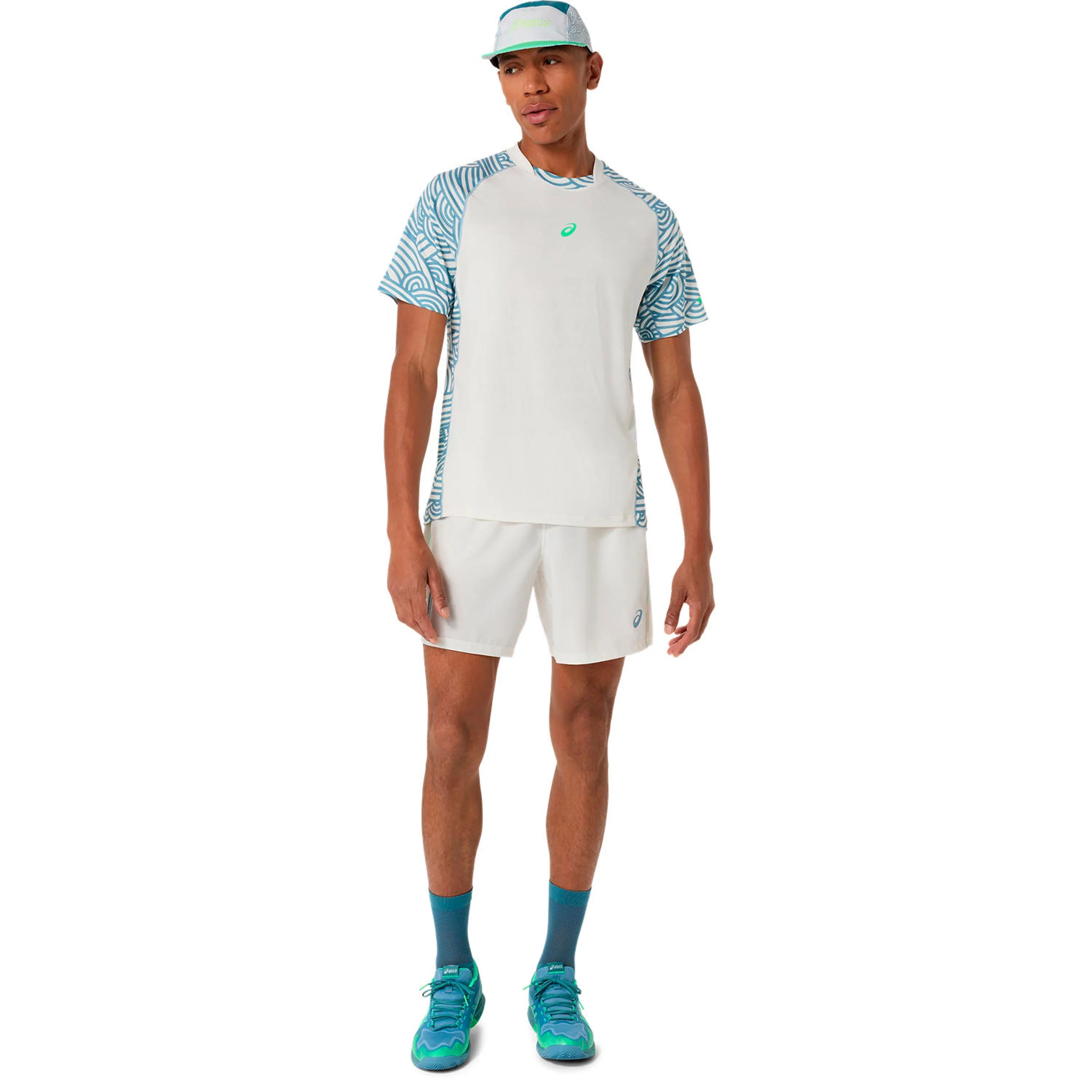 Court T-Shirt Herren - creme, blaugrau - Image 7