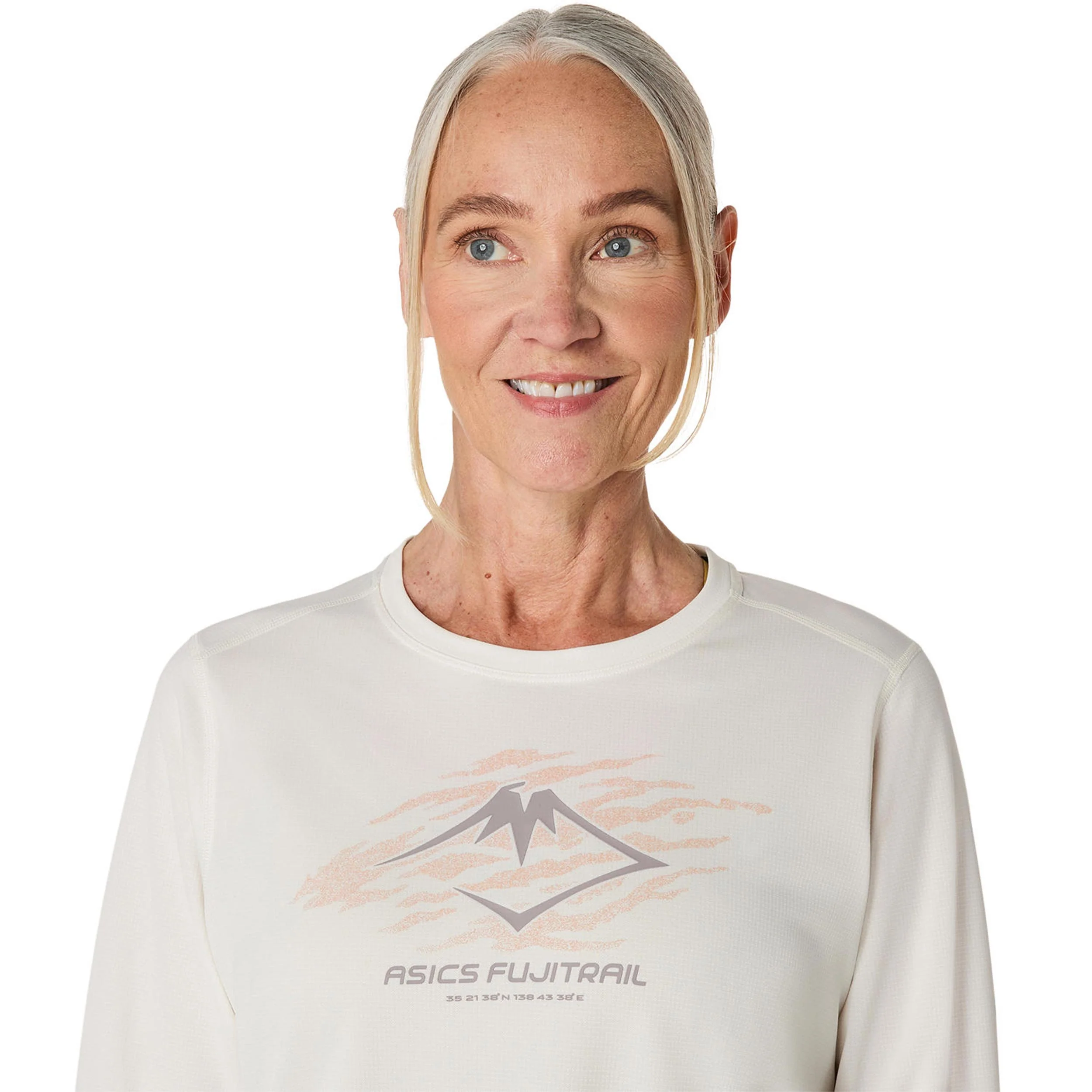 Fujitrail Logo Laufshirt Damen-Beige - Image 4