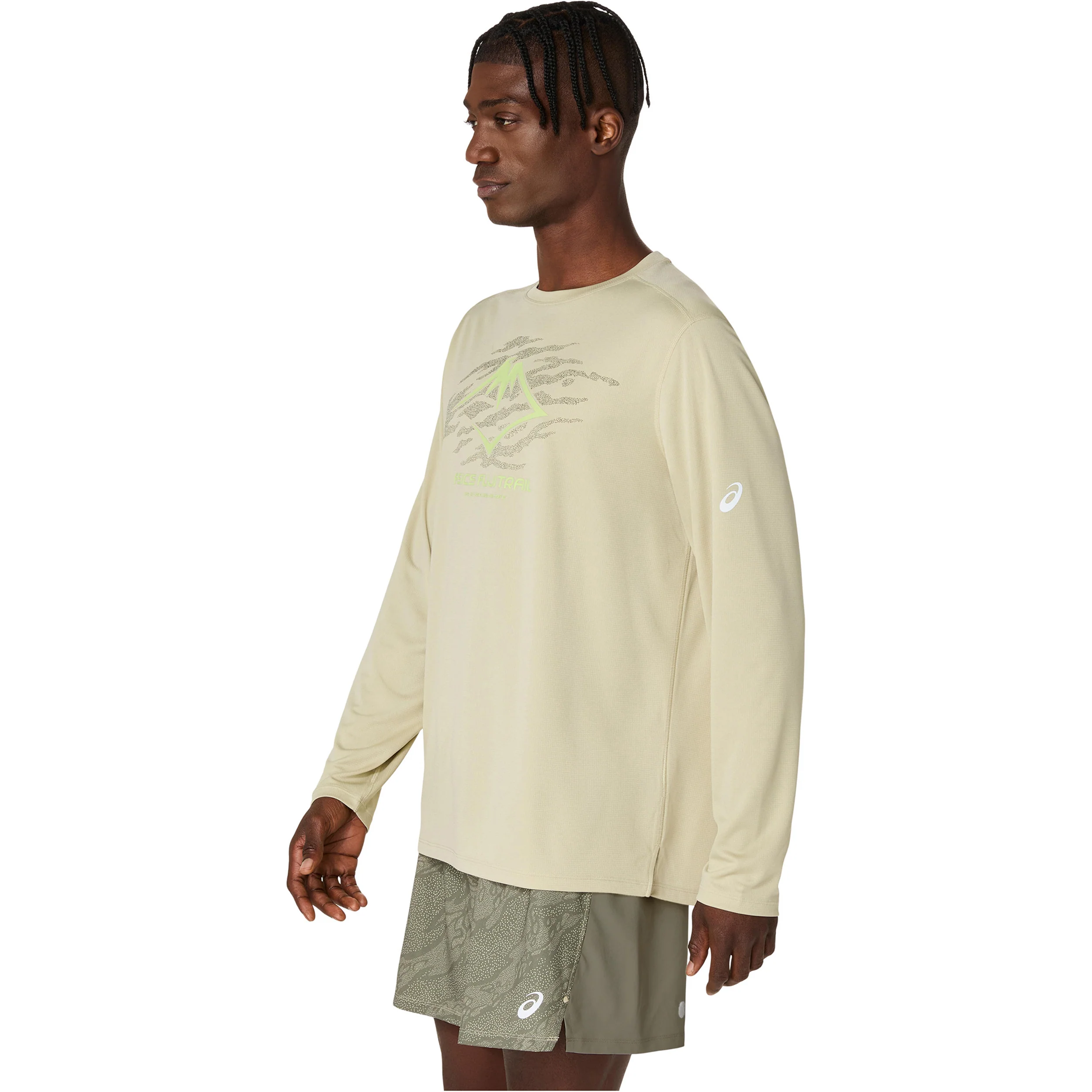 Fujitrail Logo Laufshirt Herren-Grün - Image 2