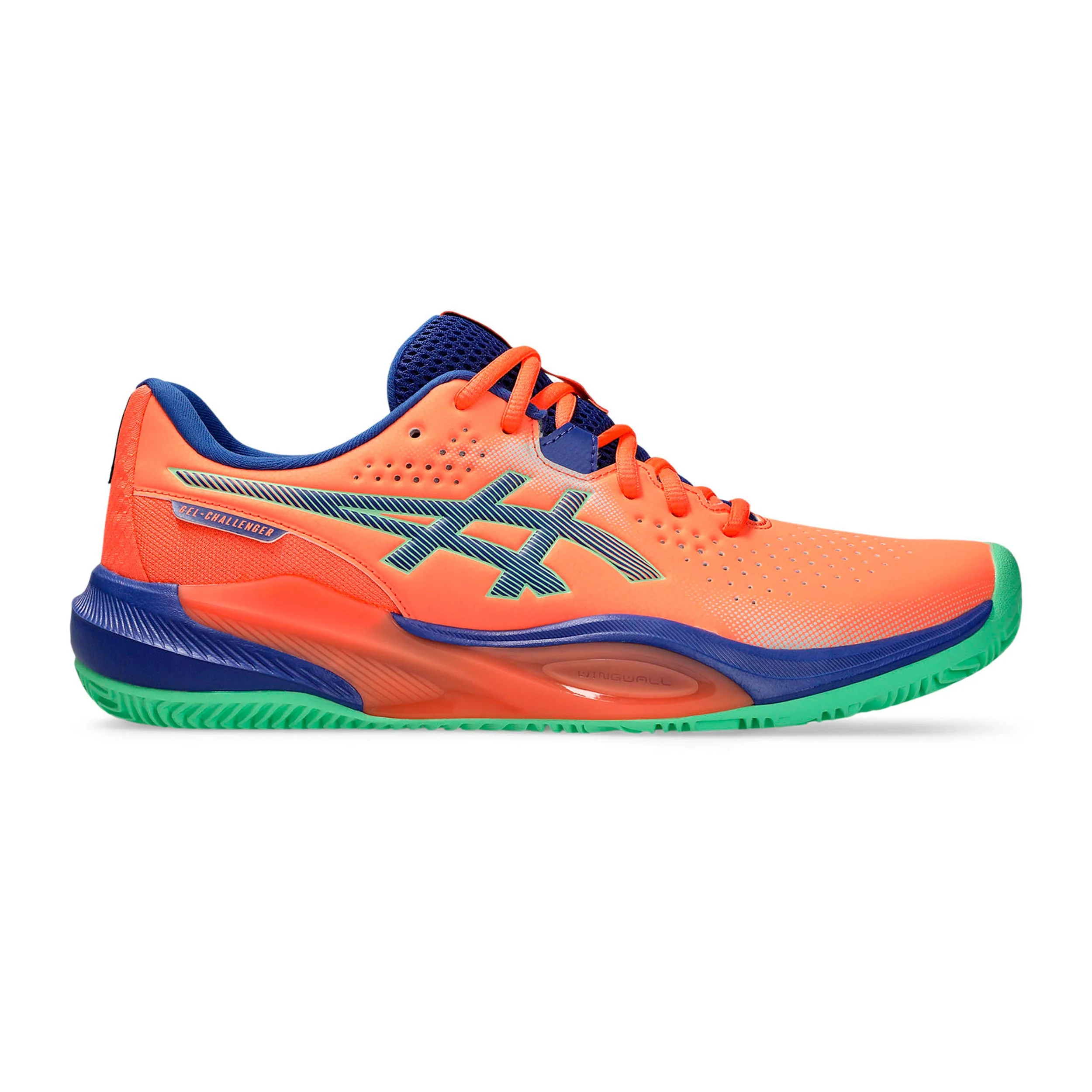 Gel-Challenger 15 Padelschuh Herren - koralle, blau