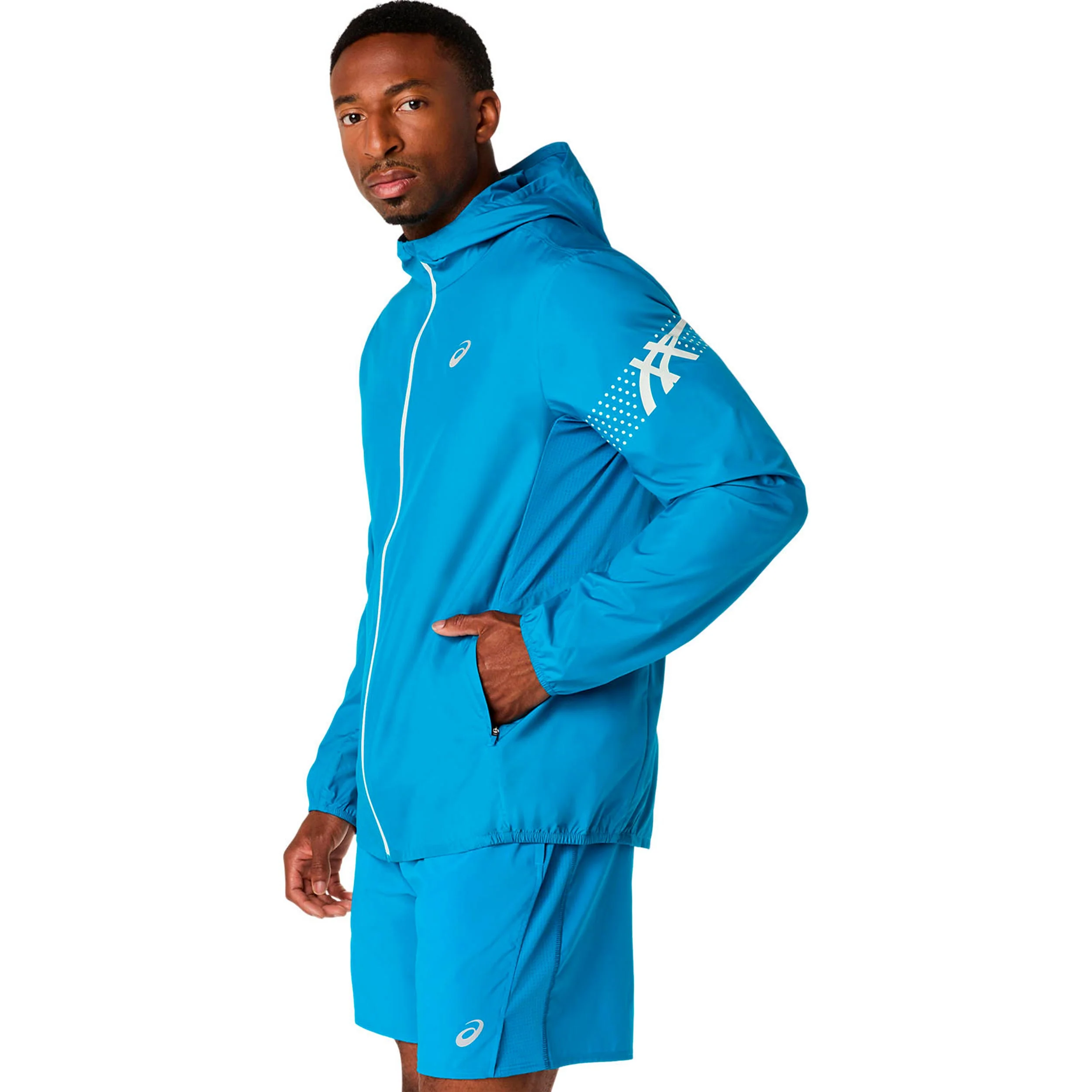 Icon Laufjacke Herren-blau, beige - Image 3