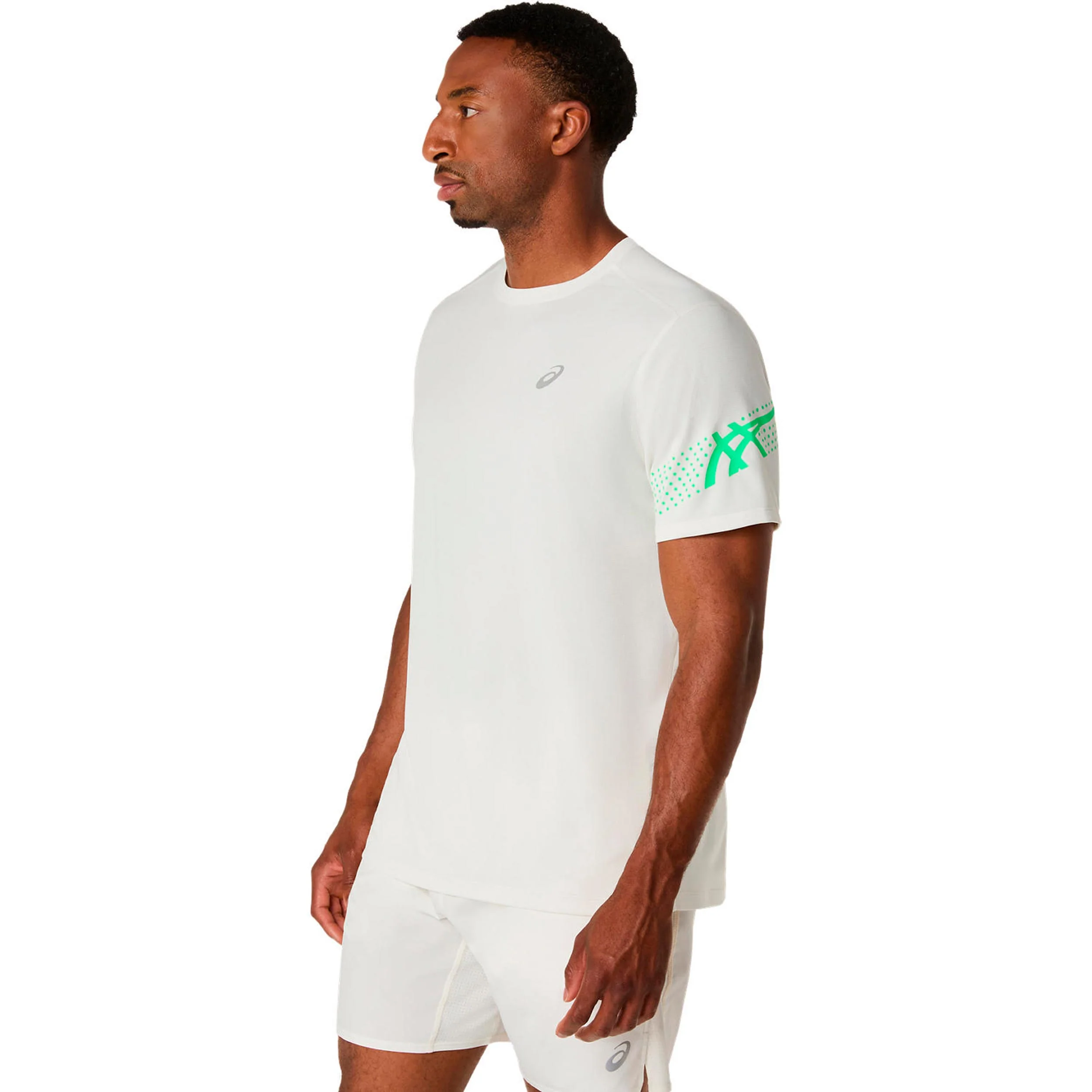 Icon Laufshirt Herren-beige, grün - Image 2