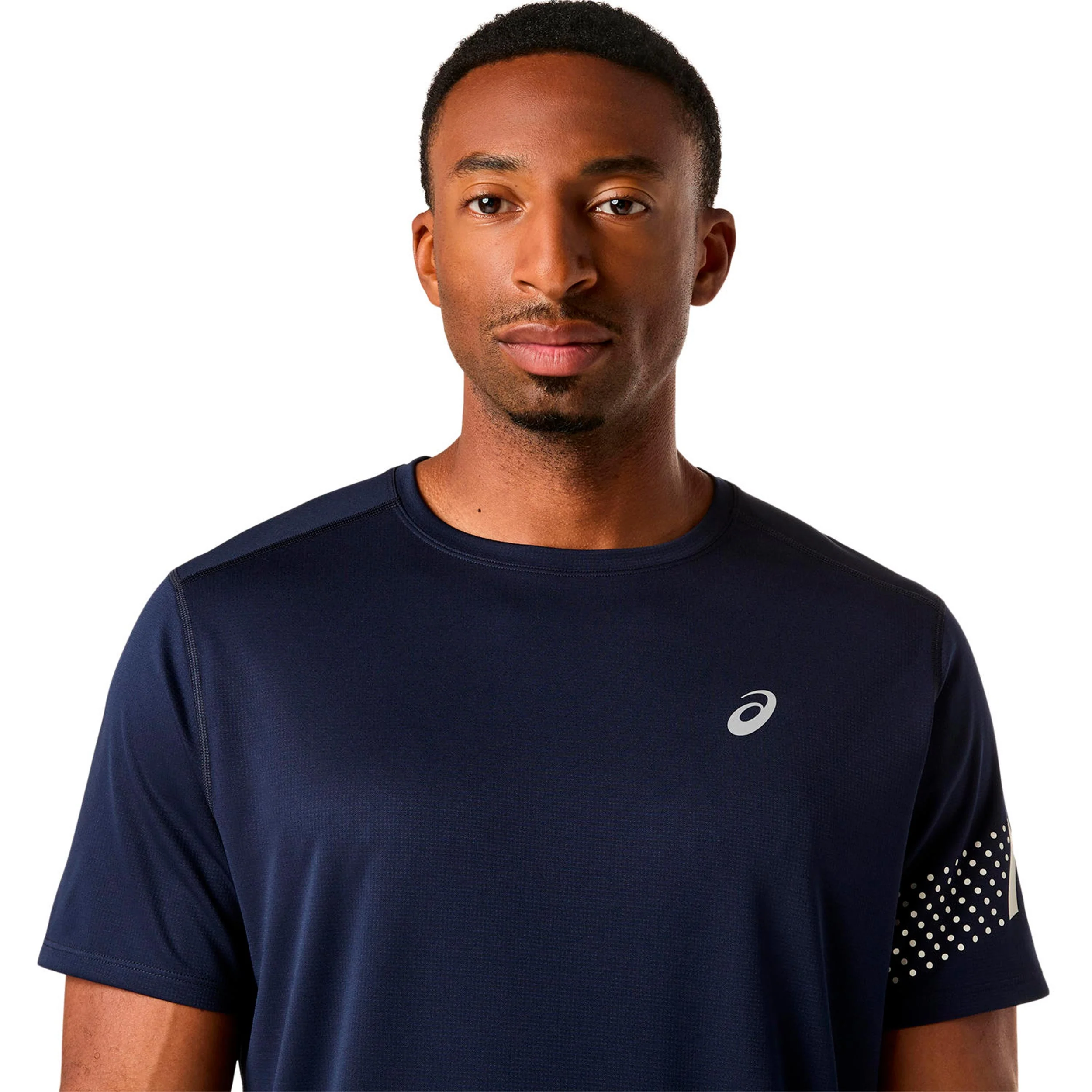 Icon Laufshirt Herren-dunkelblau, beige - Image 4