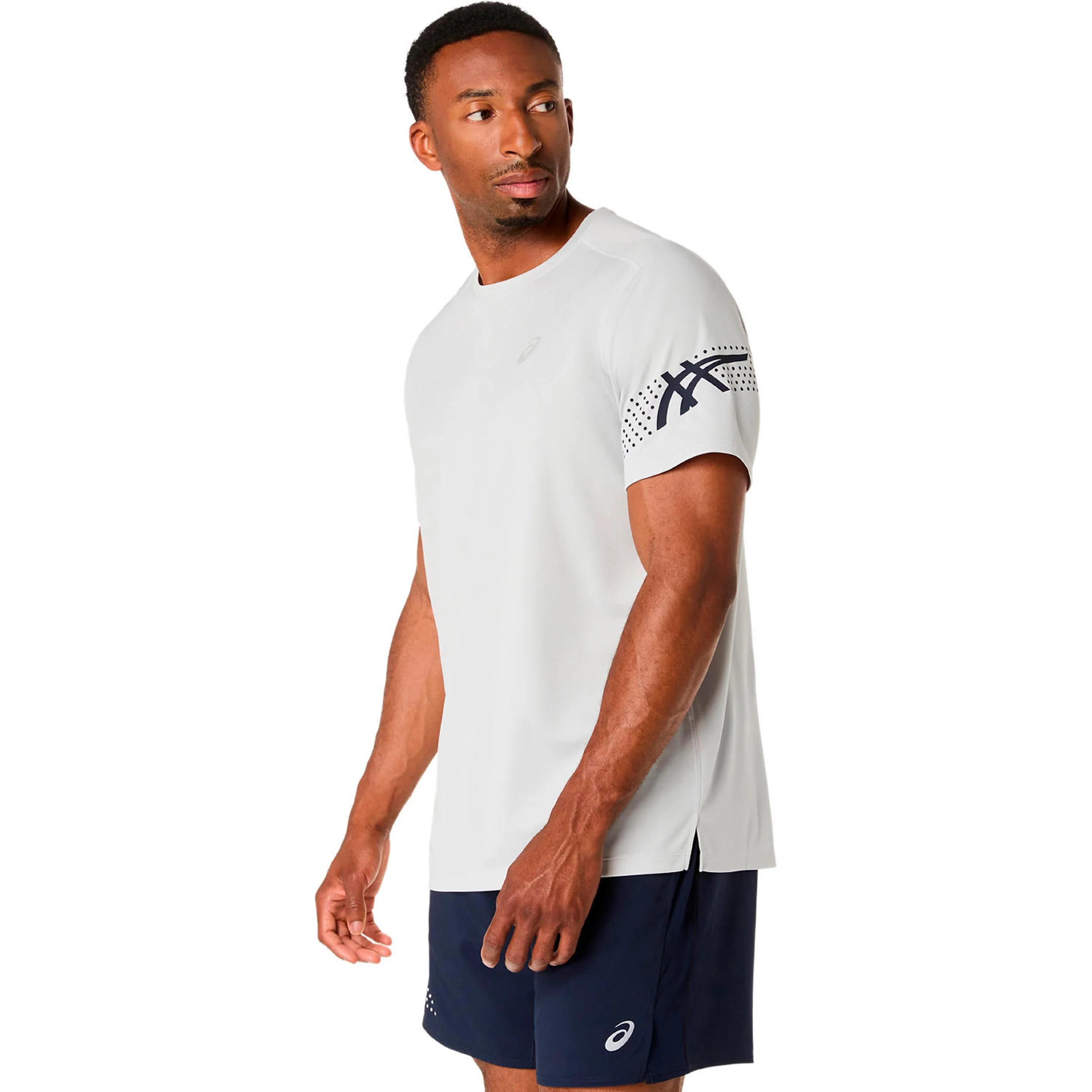 Icon Laufshirt Herren-hellgrau, dunkelblau - Image 2
