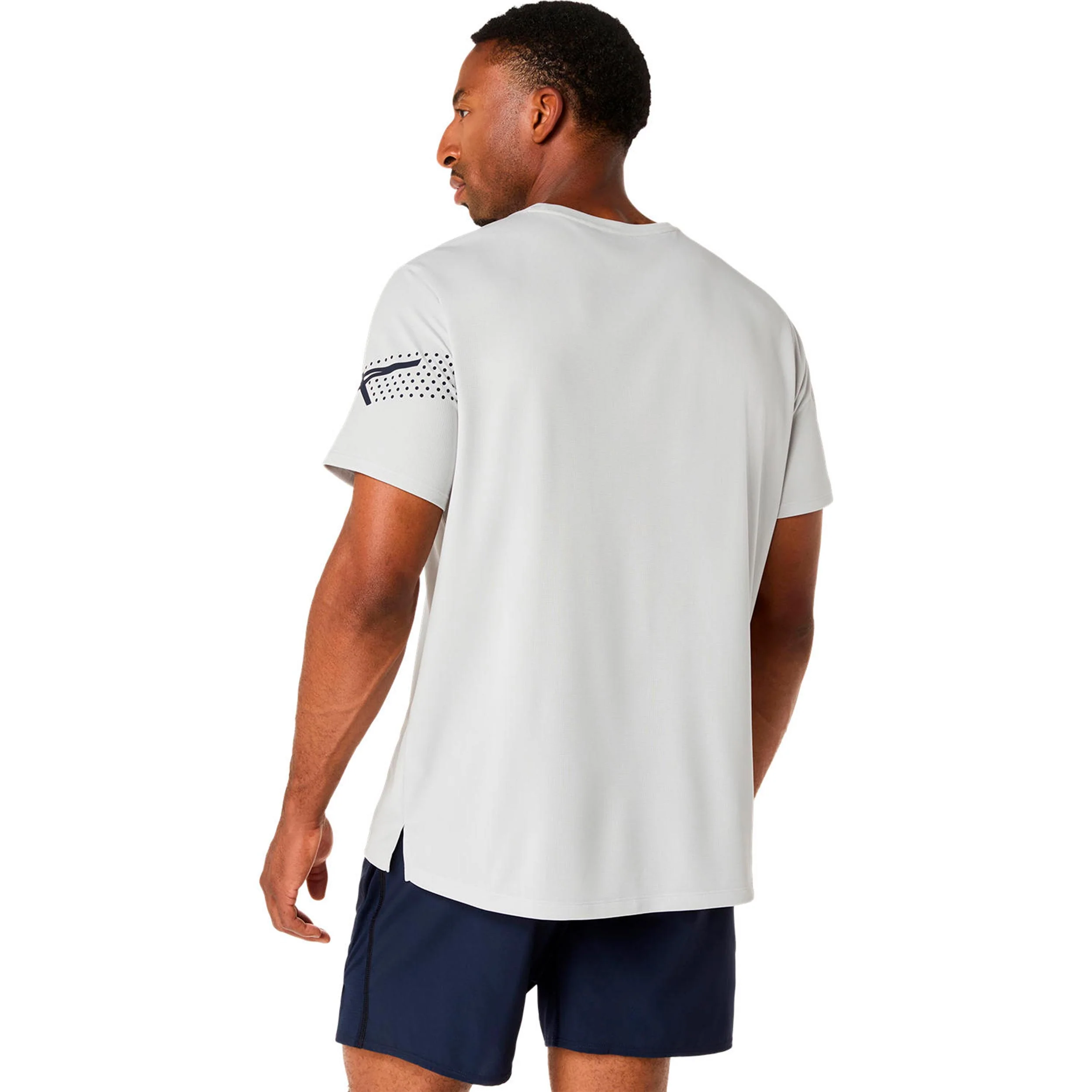 Icon Laufshirt Herren-hellgrau, dunkelblau - Image 3