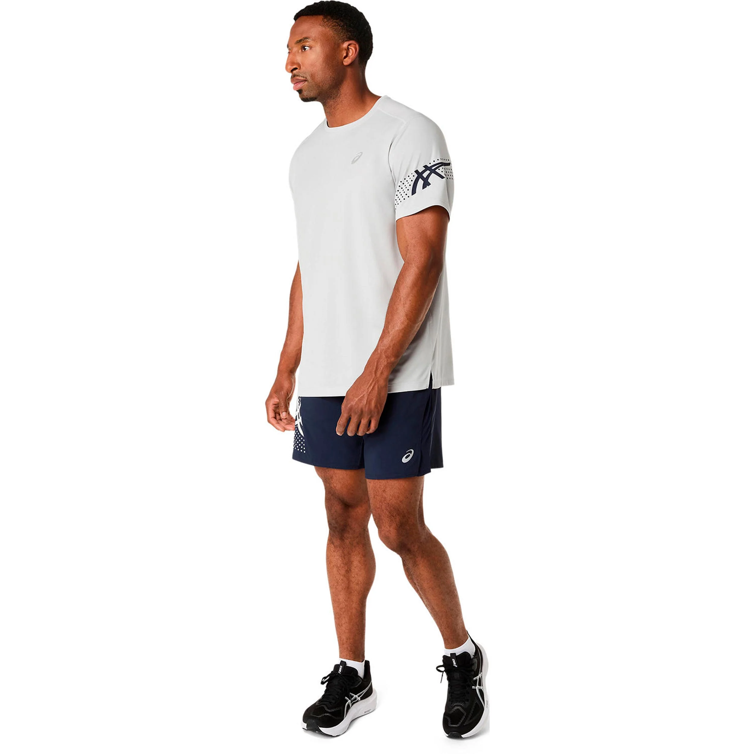 Icon Laufshirt Herren-hellgrau, dunkelblau - Image 6