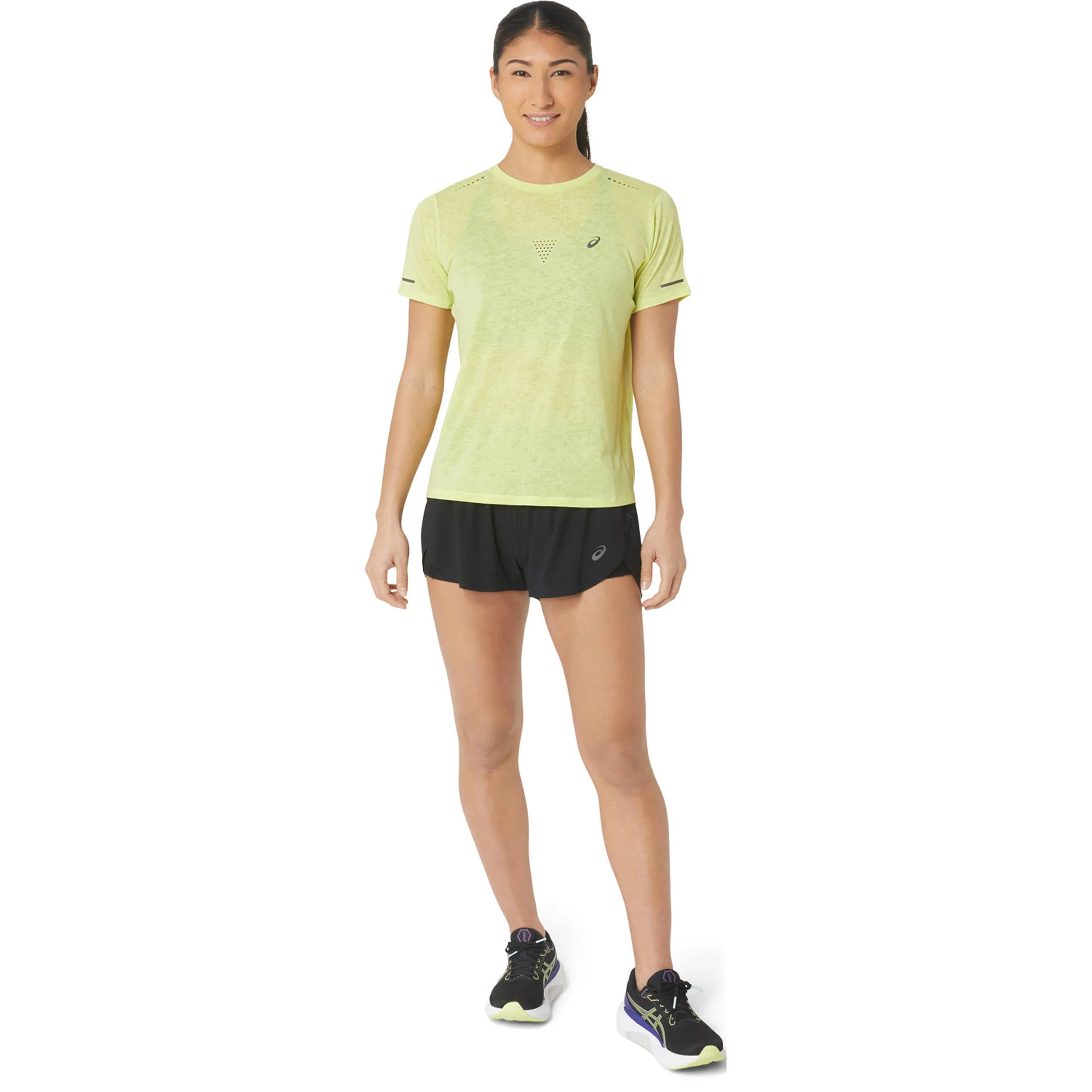 Metarun Split Laufshorts Damen-Schwarz - Image 8