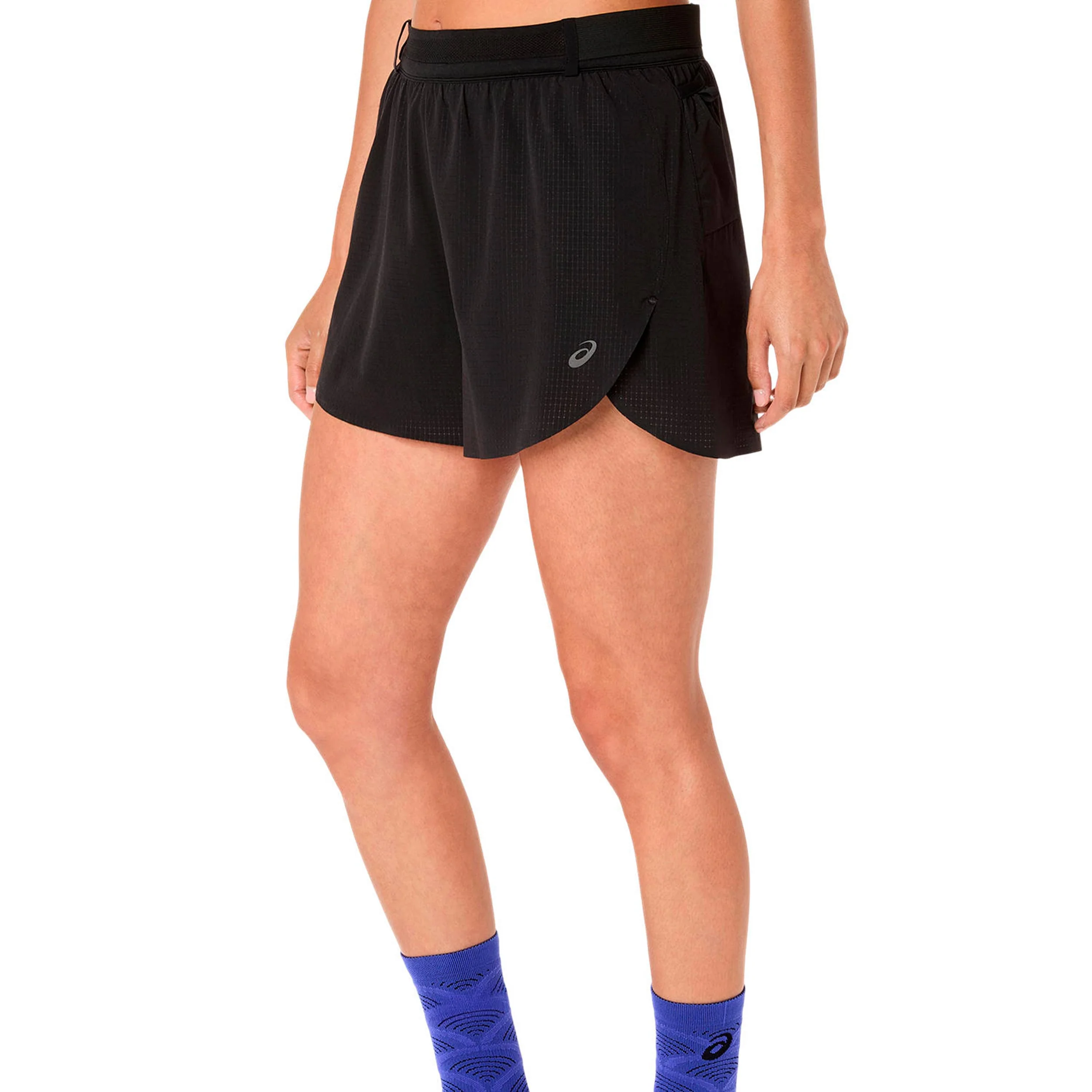 Metarun Split Laufshorts Damen-schwarz - Image 2