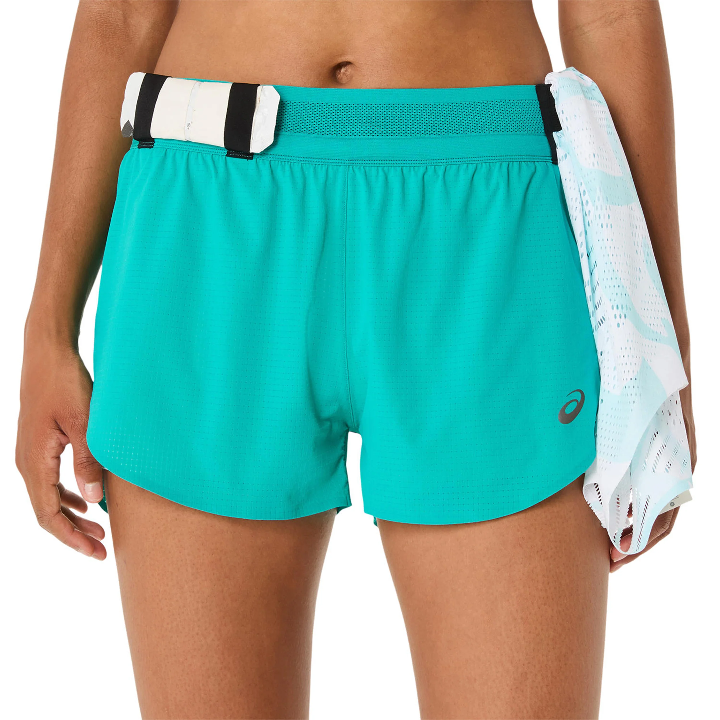 Metarun Split Laufshorts Damen-Türkis - Image 11