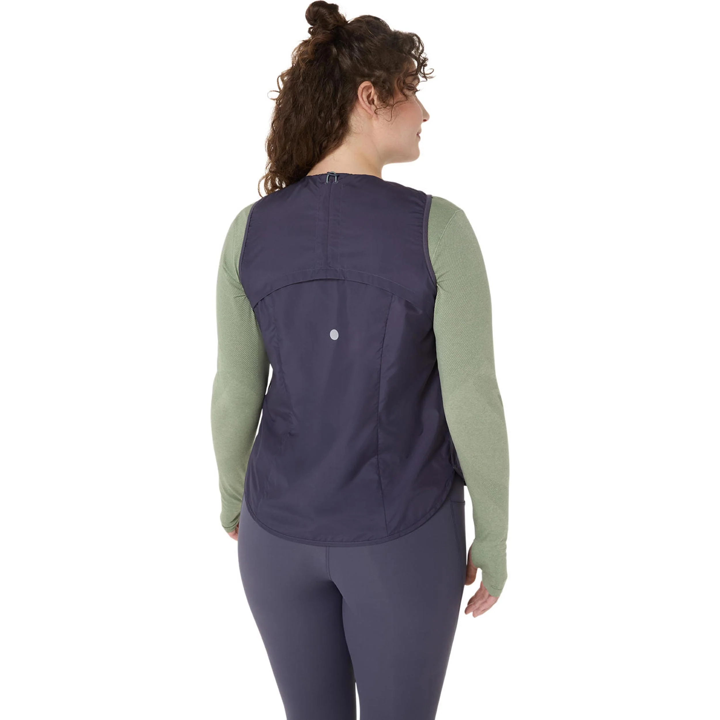 Nagino Padded Gilet Laufweste Damen-Blaugrau - Image 2