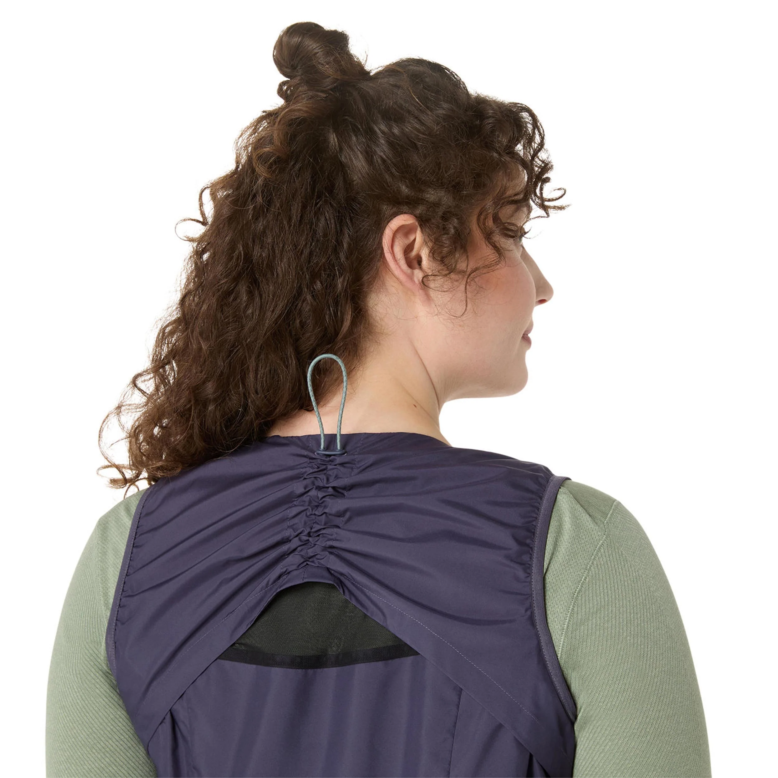 Nagino Padded Gilet Laufweste Damen-Blaugrau - Image 4