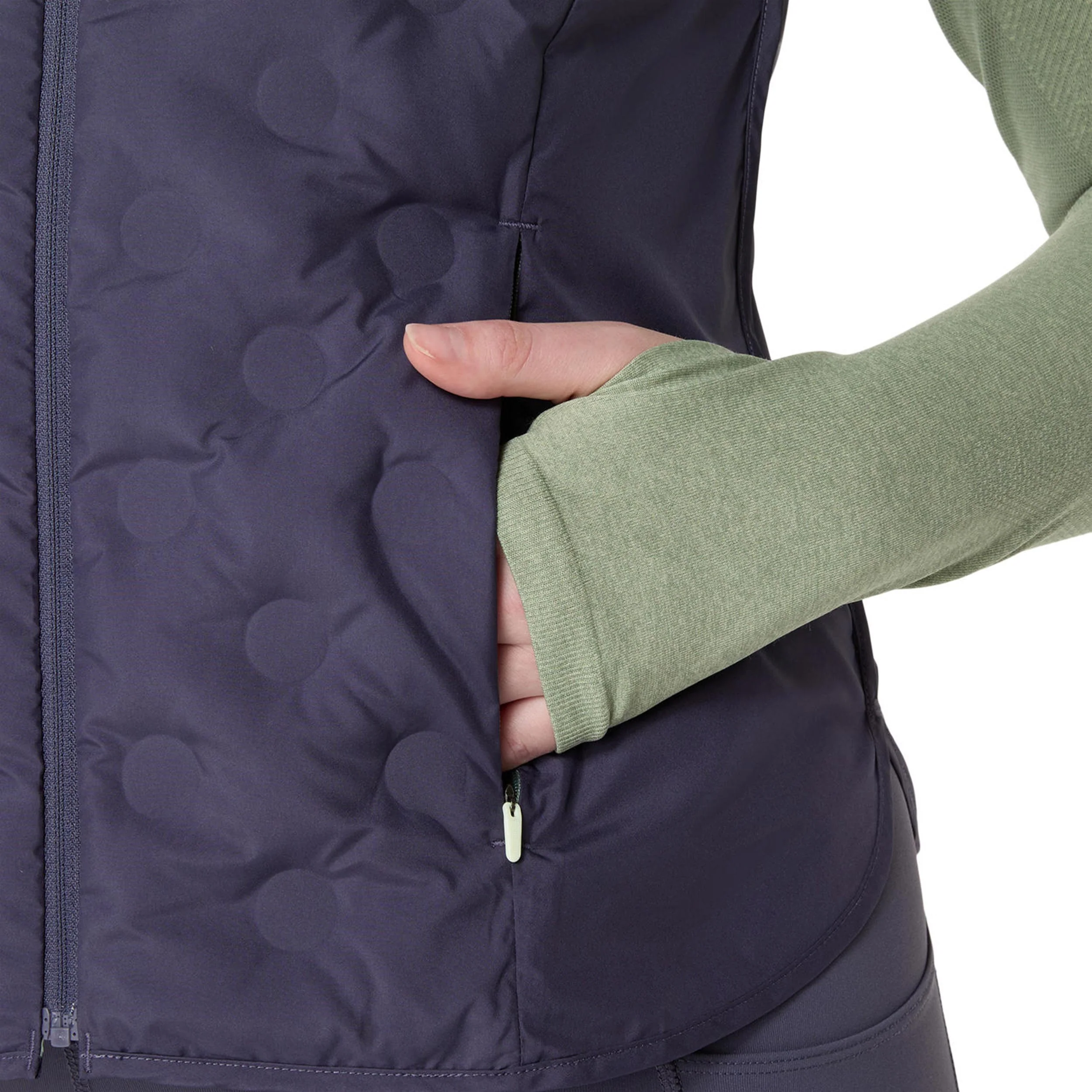 Nagino Padded Gilet Laufweste Damen-Blaugrau - Image 6