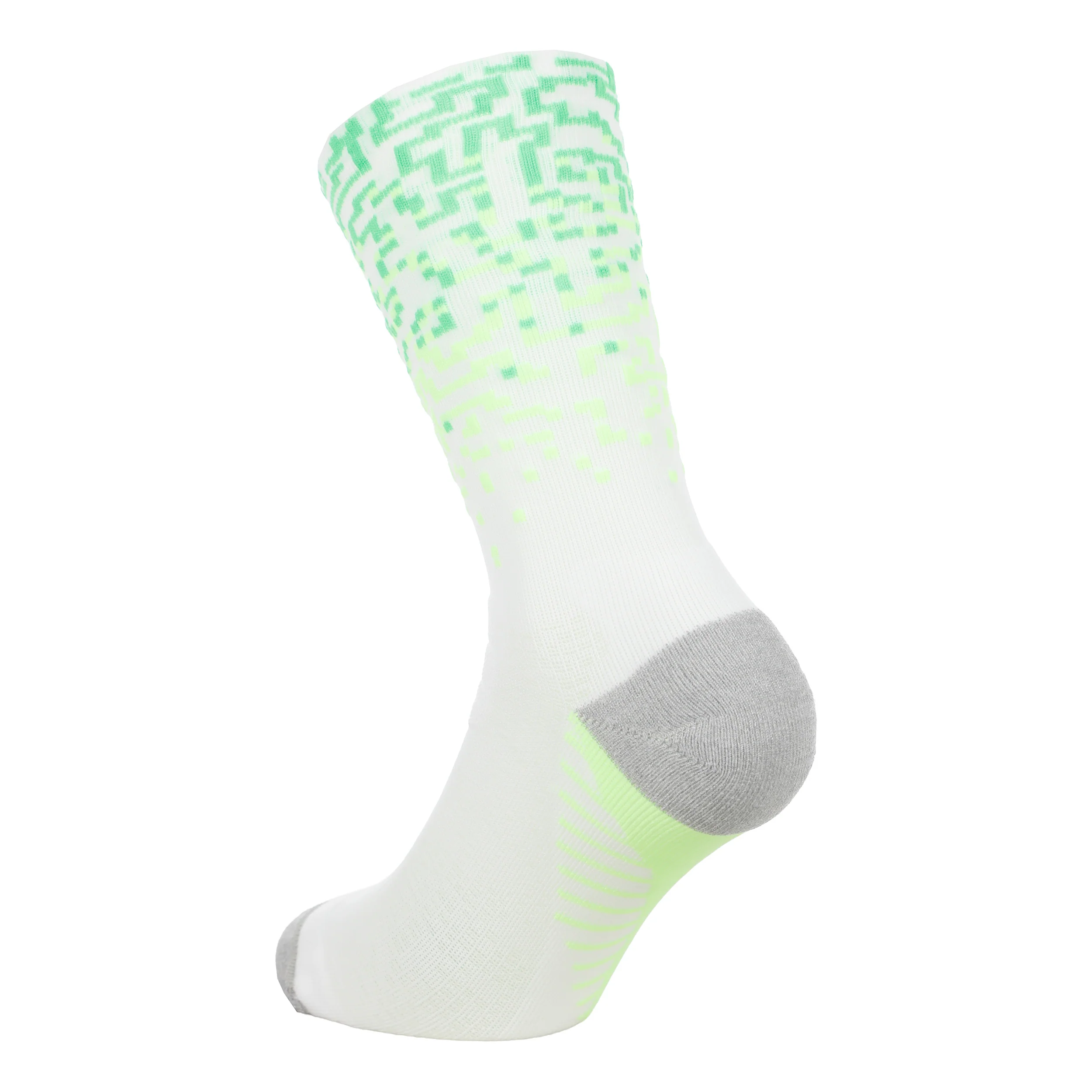Performance Run Crew Laufsocken Unisex-weiß, hellgrün - Image 2
