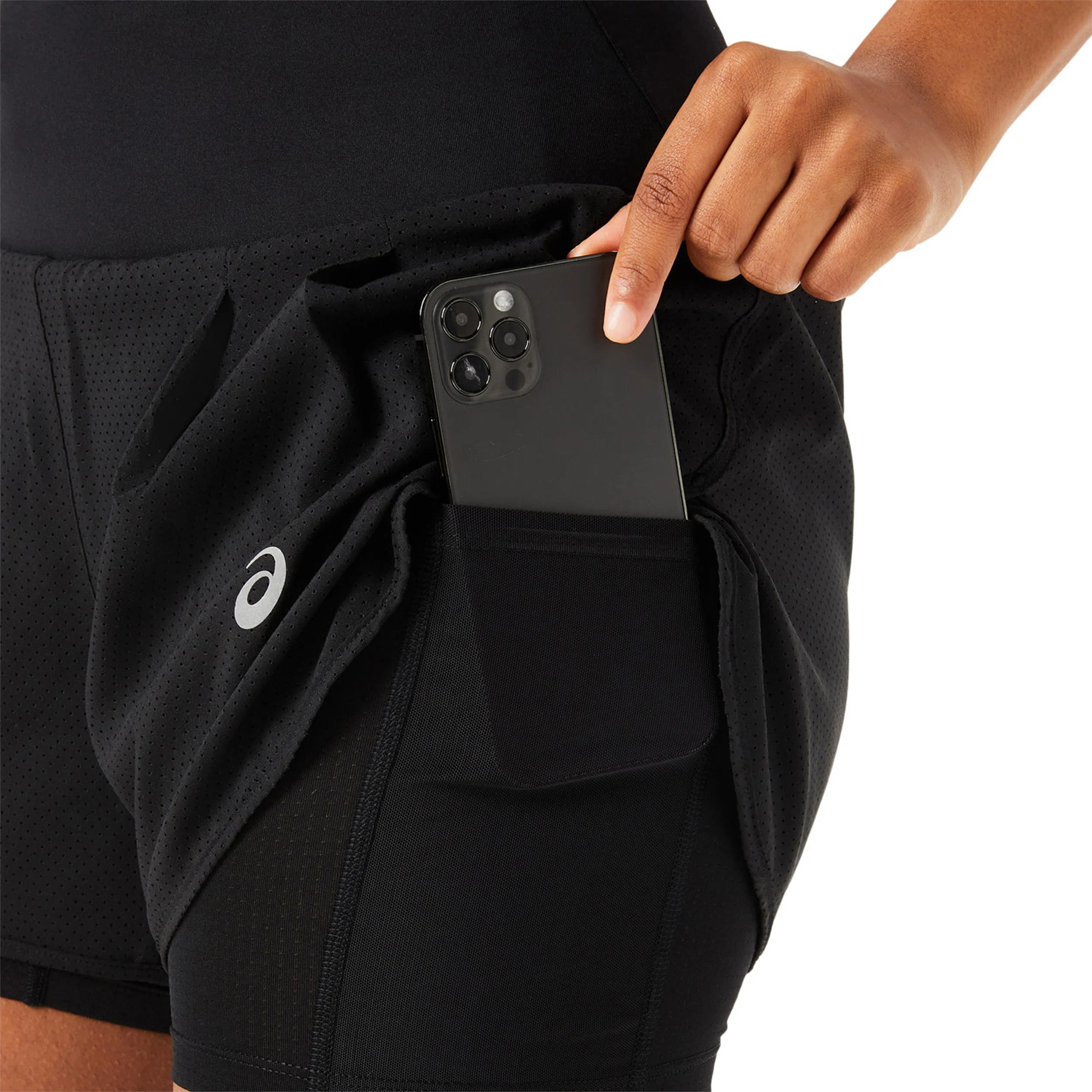 Road 2in1 3.5in Laufshorts Damen - schwarz - Image 11