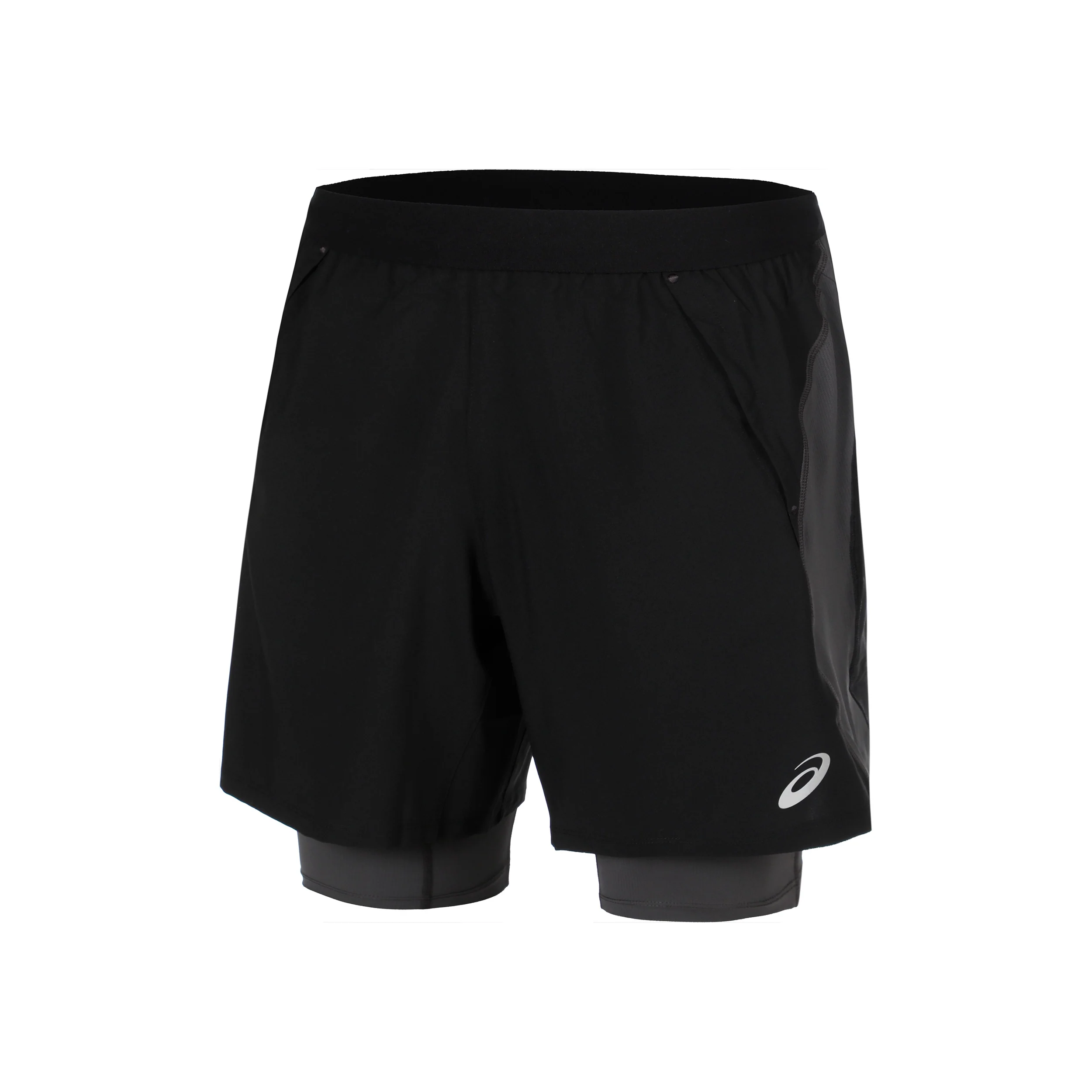 Road 2in1 7in Laufshorts Herren-Schwarz