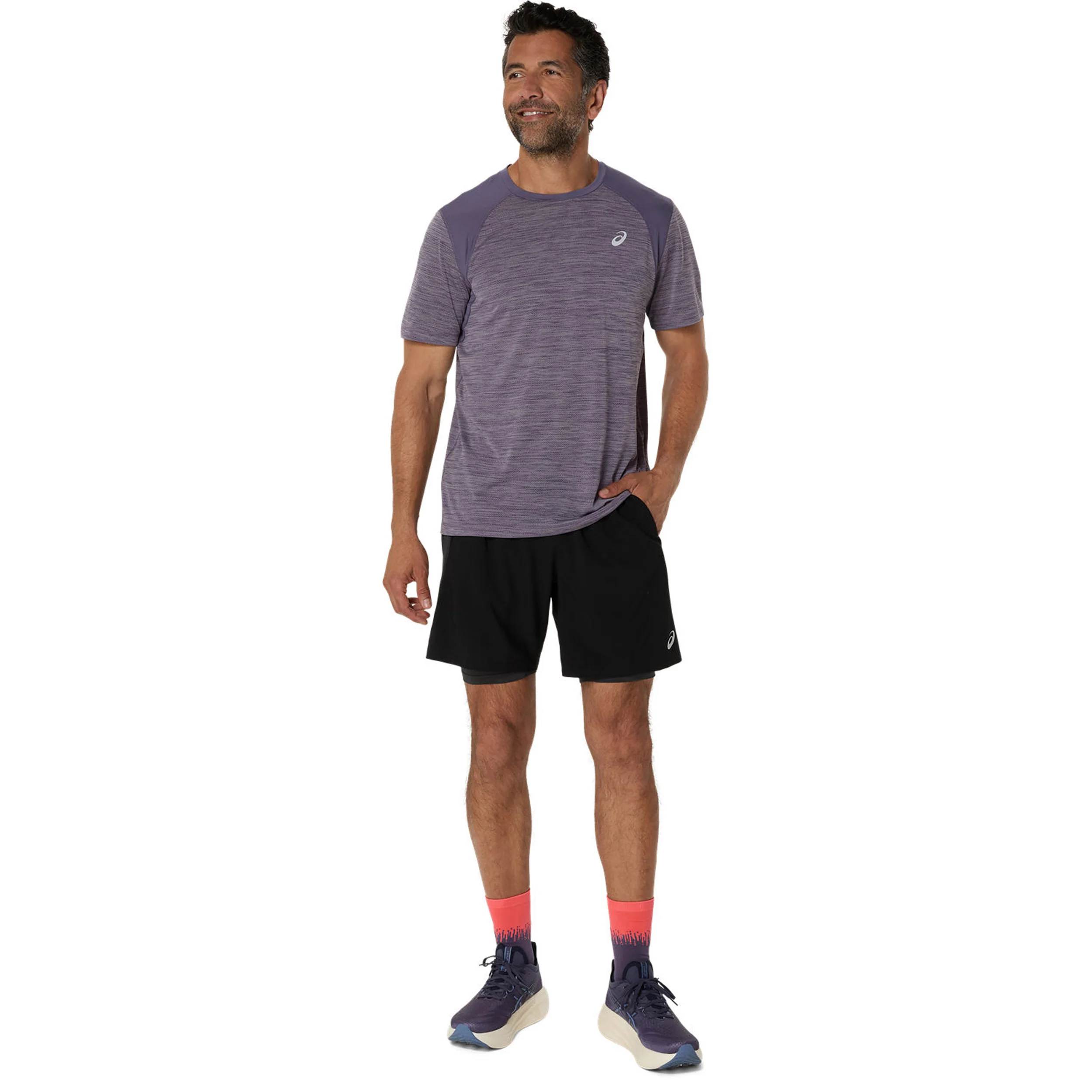 Road 2in1 7in Laufshorts Herren-Schwarz - Image 10