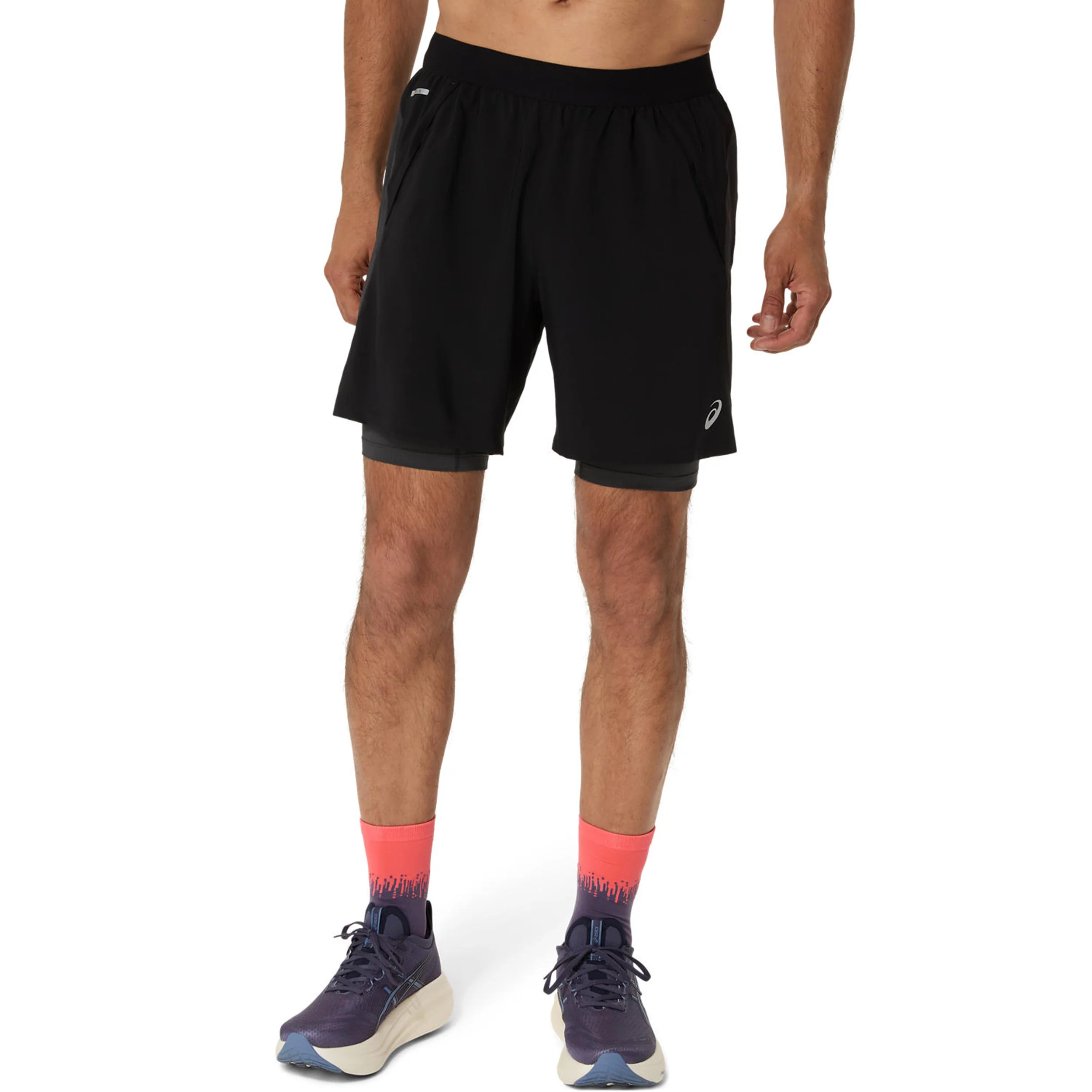 Road 2in1 7in Laufshorts Herren-Schwarz - Image 7
