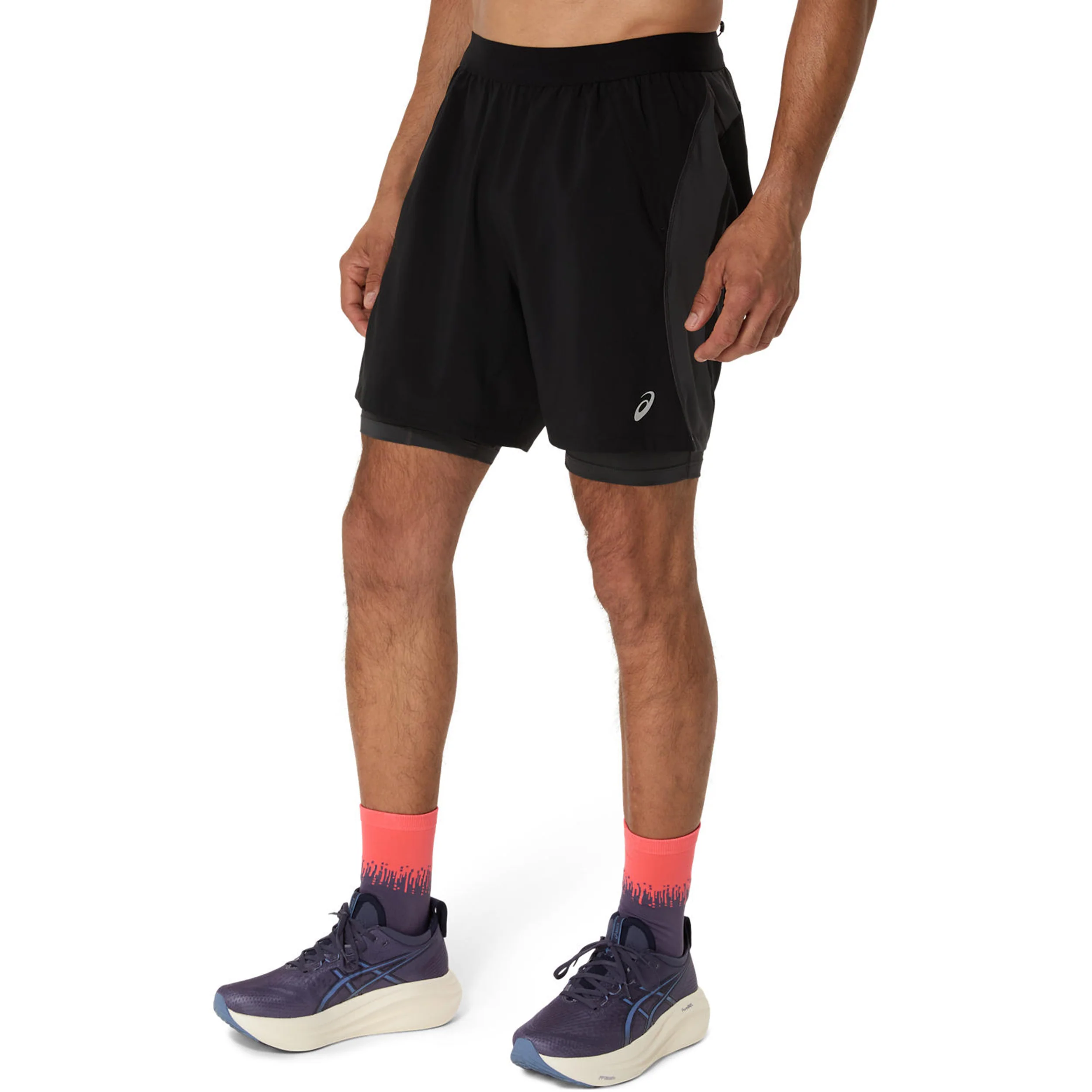 Road 2in1 7in Laufshorts Herren-Schwarz - Image 8