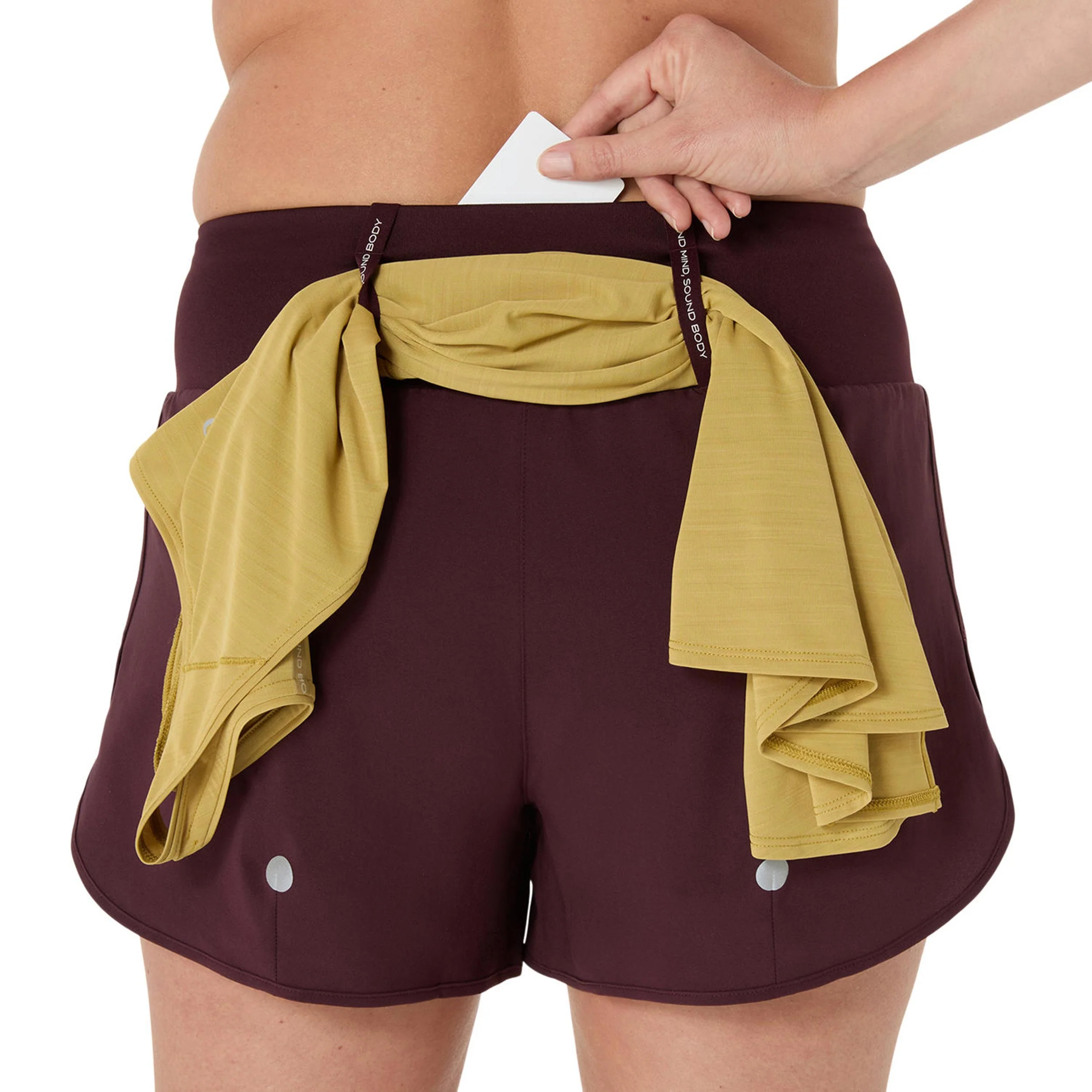 Road 3.5in Laufshorts Damen-dunkelrot - Image 6