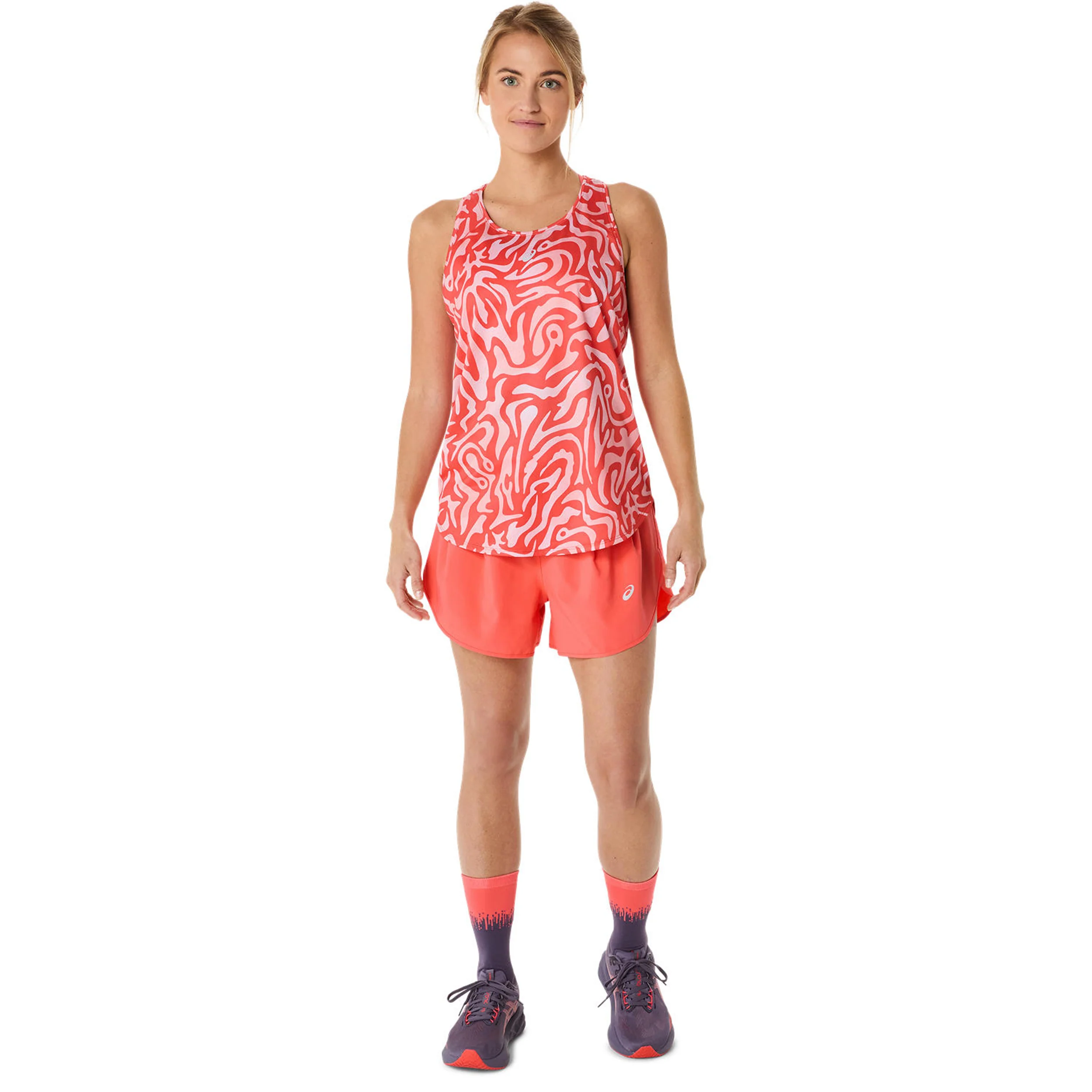 Road 3.5in Laufshorts Damen-orange - Image 11