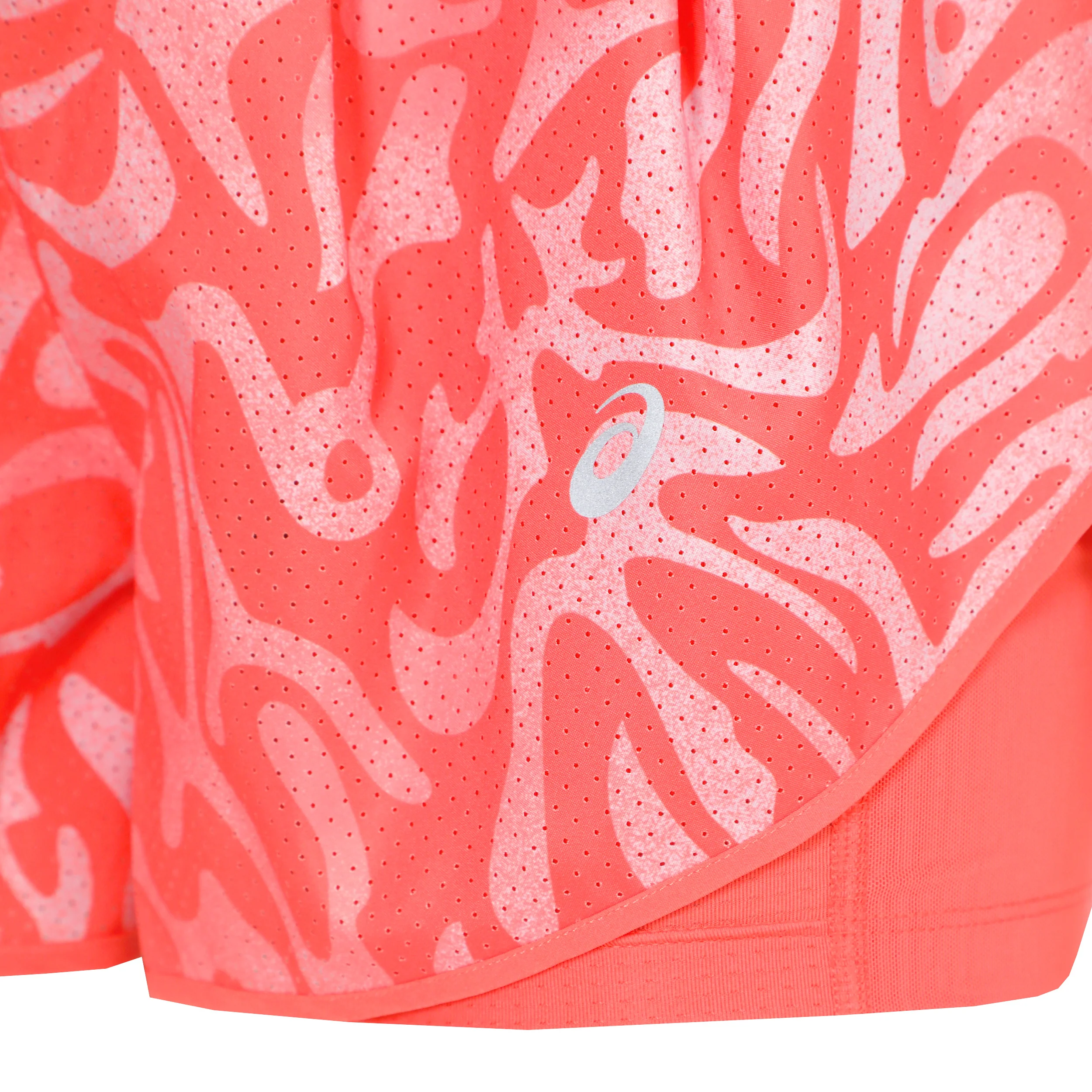 Road AOP 2in1 3.5in Laufshorts Damen-orange - Image 3