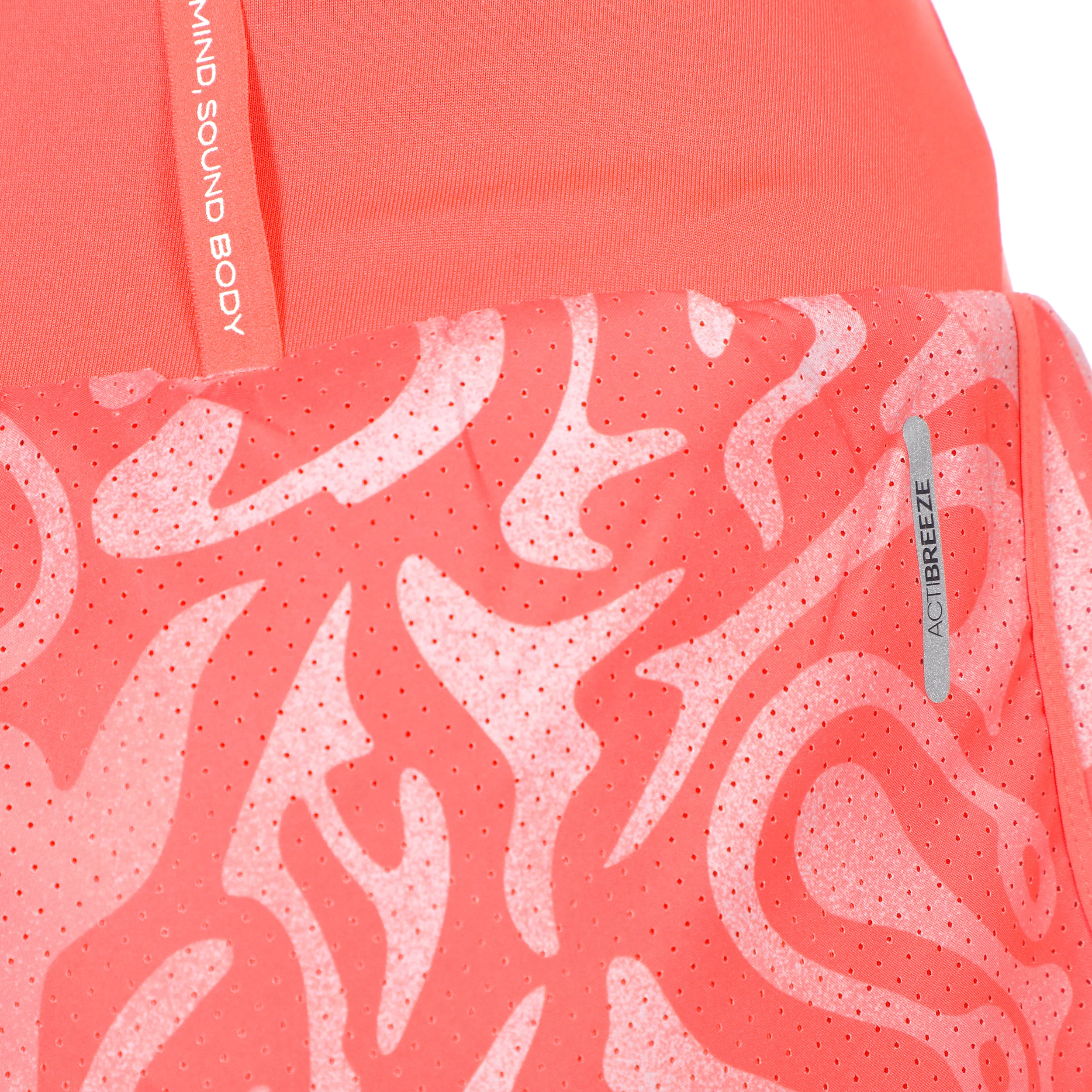 Road AOP 2in1 3.5in Laufshorts Damen-orange - Image 5