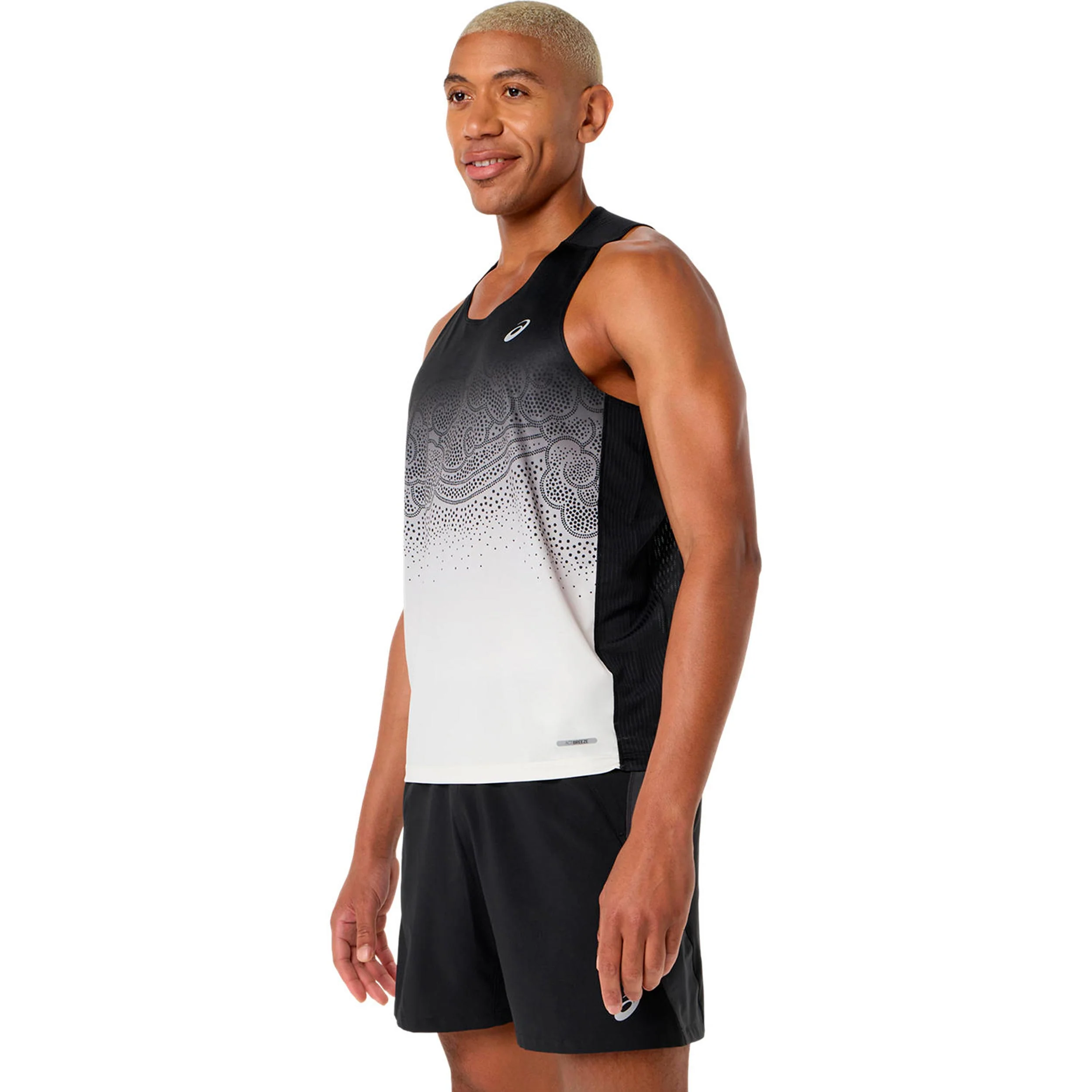 Road Fade Laufshirt Herren-schwarz, beige - Image 3