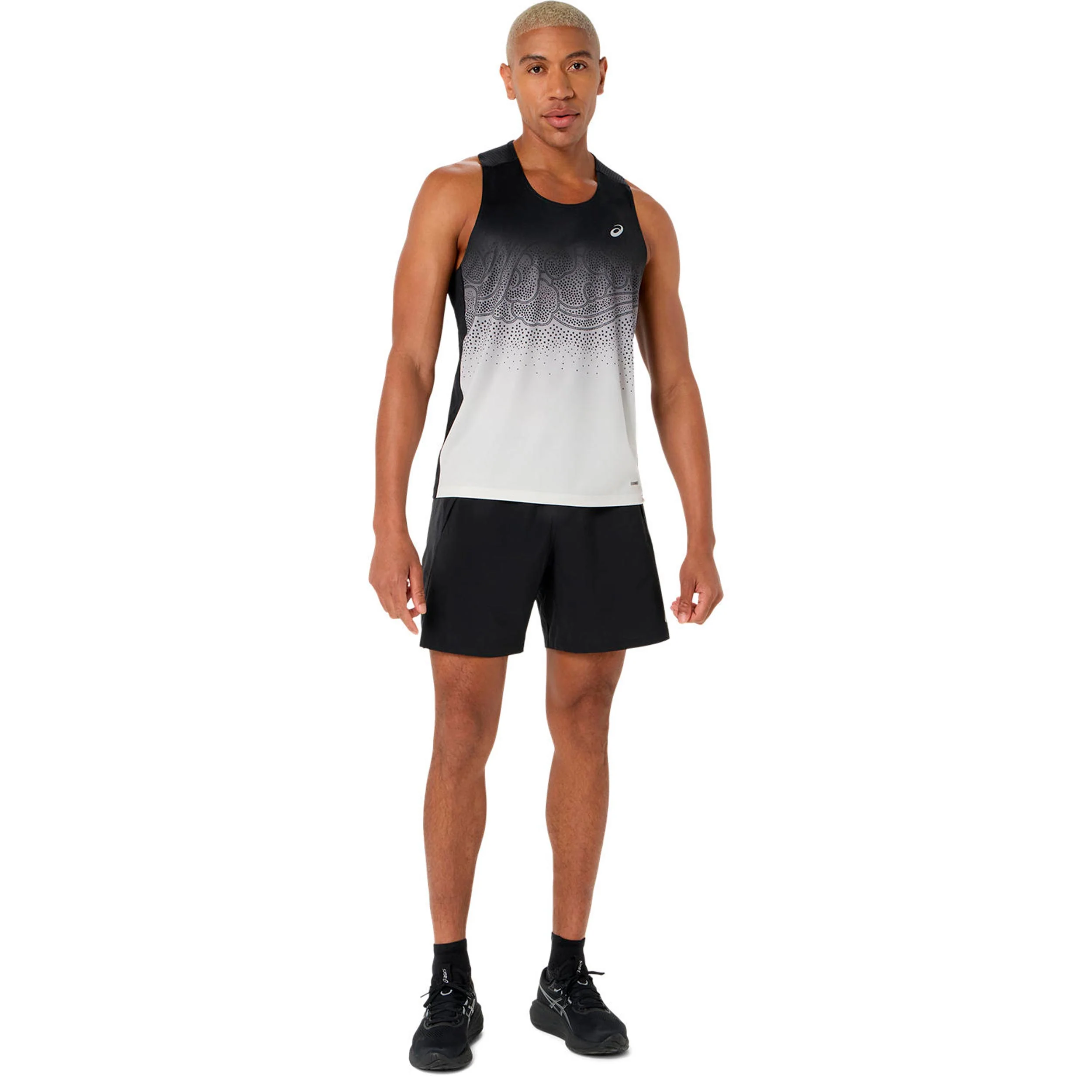 Road Fade Laufshirt Herren-schwarz, beige - Image 7