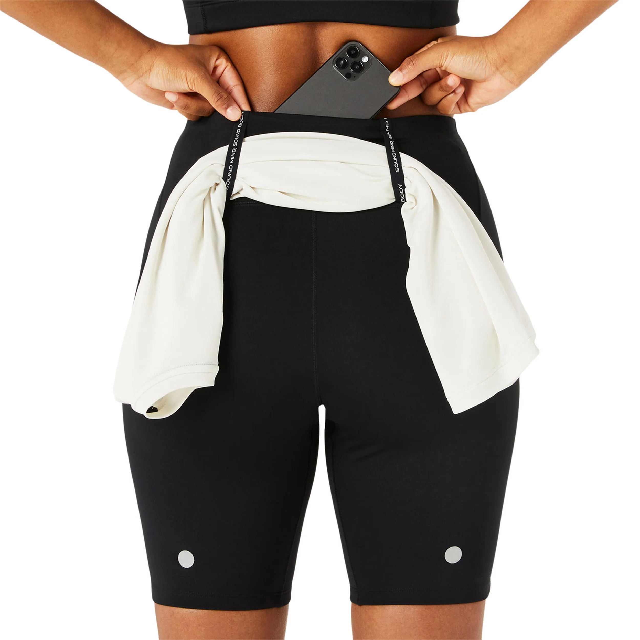 Road High Waist 8 Inch Short Lauftight Damen-Schwarz - Image 10
