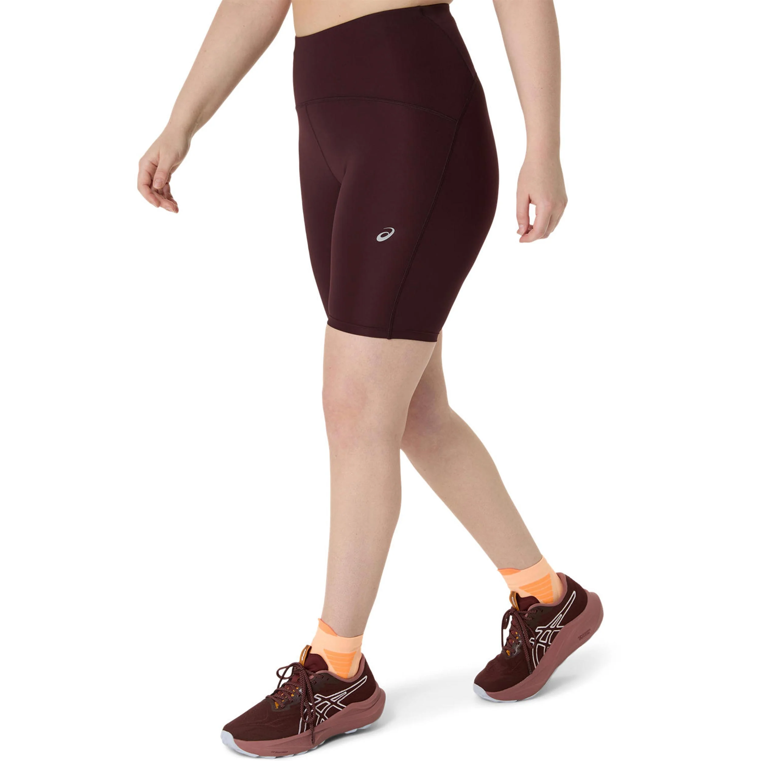 Road High Waist 8in Sprinter Lauftight Damen-Dunkelrot - Image 2