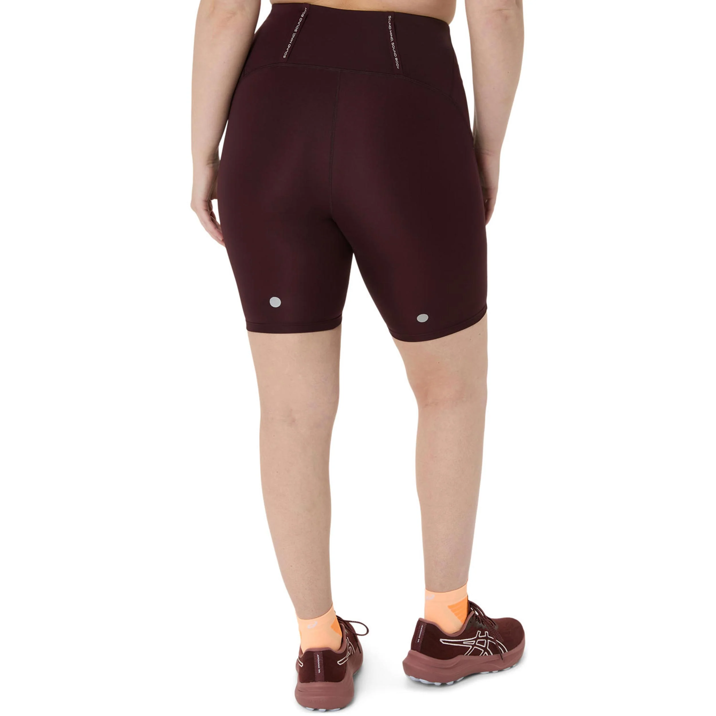 Road High Waist 8in Sprinter Lauftight Damen-Dunkelrot - Image 3