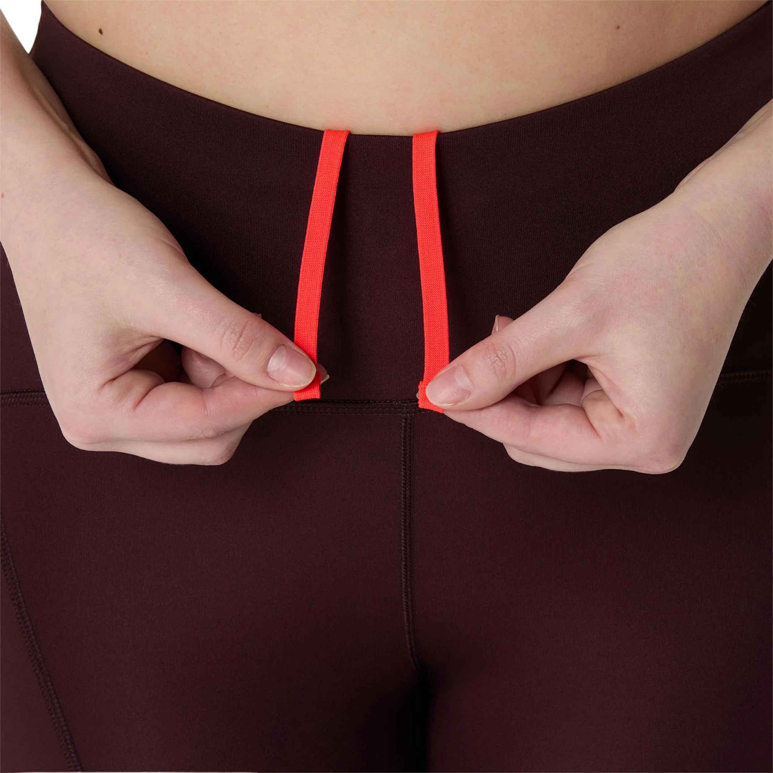 Road High Waist 8in Sprinter Lauftight Damen-Dunkelrot - Image 6