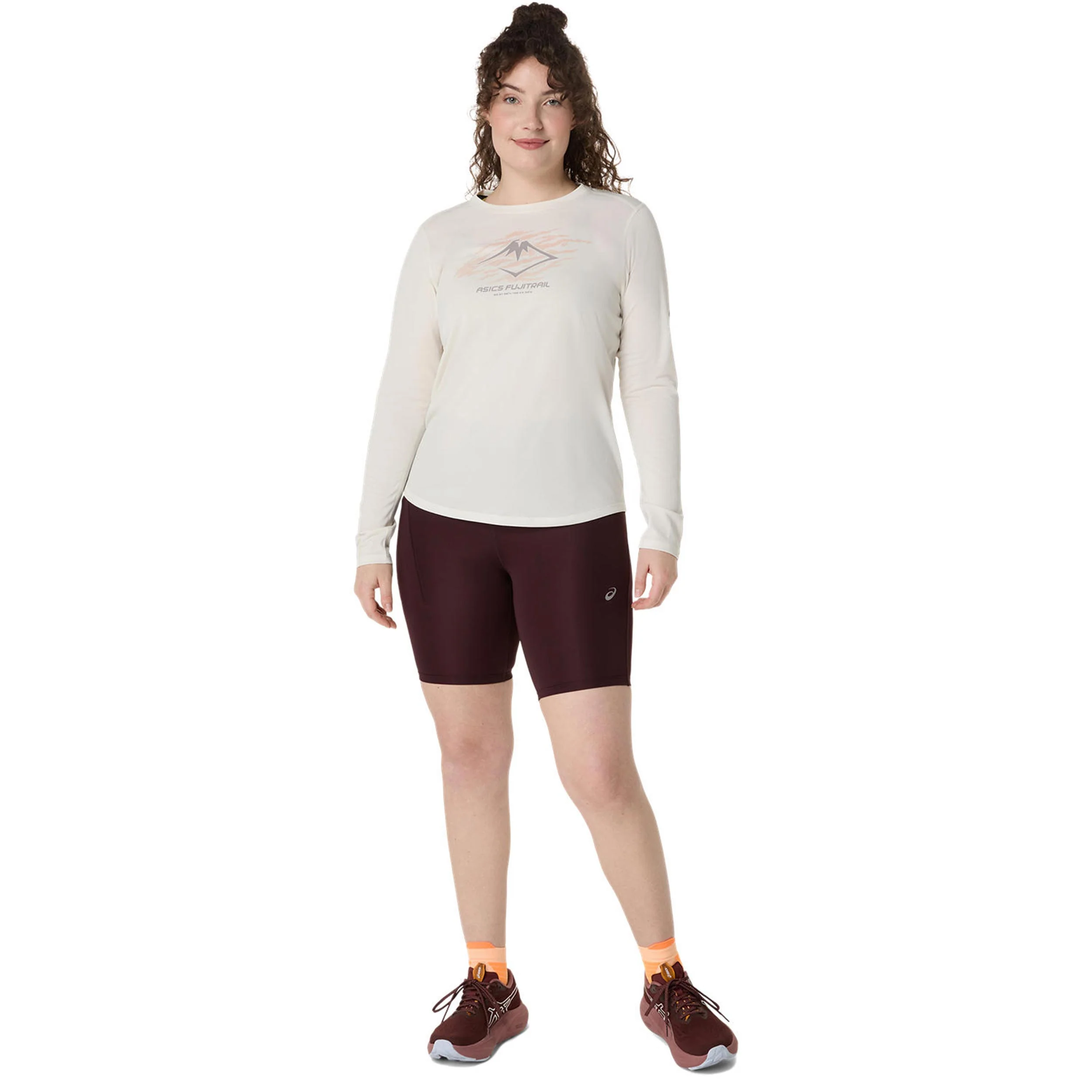 Road High Waist 8in Sprinter Lauftight Damen-Dunkelrot - Image 8