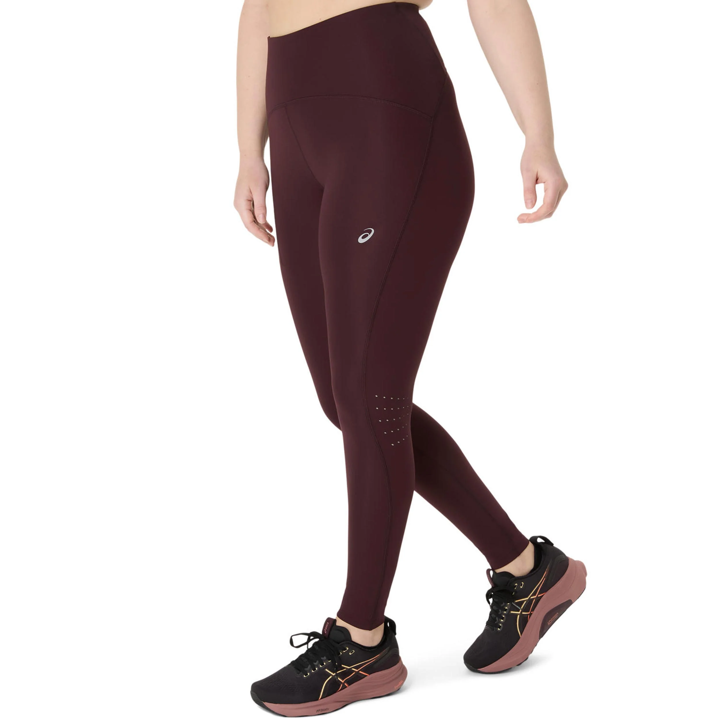 Road High Waist Lauftight Damen-dunkelrot - Image 2