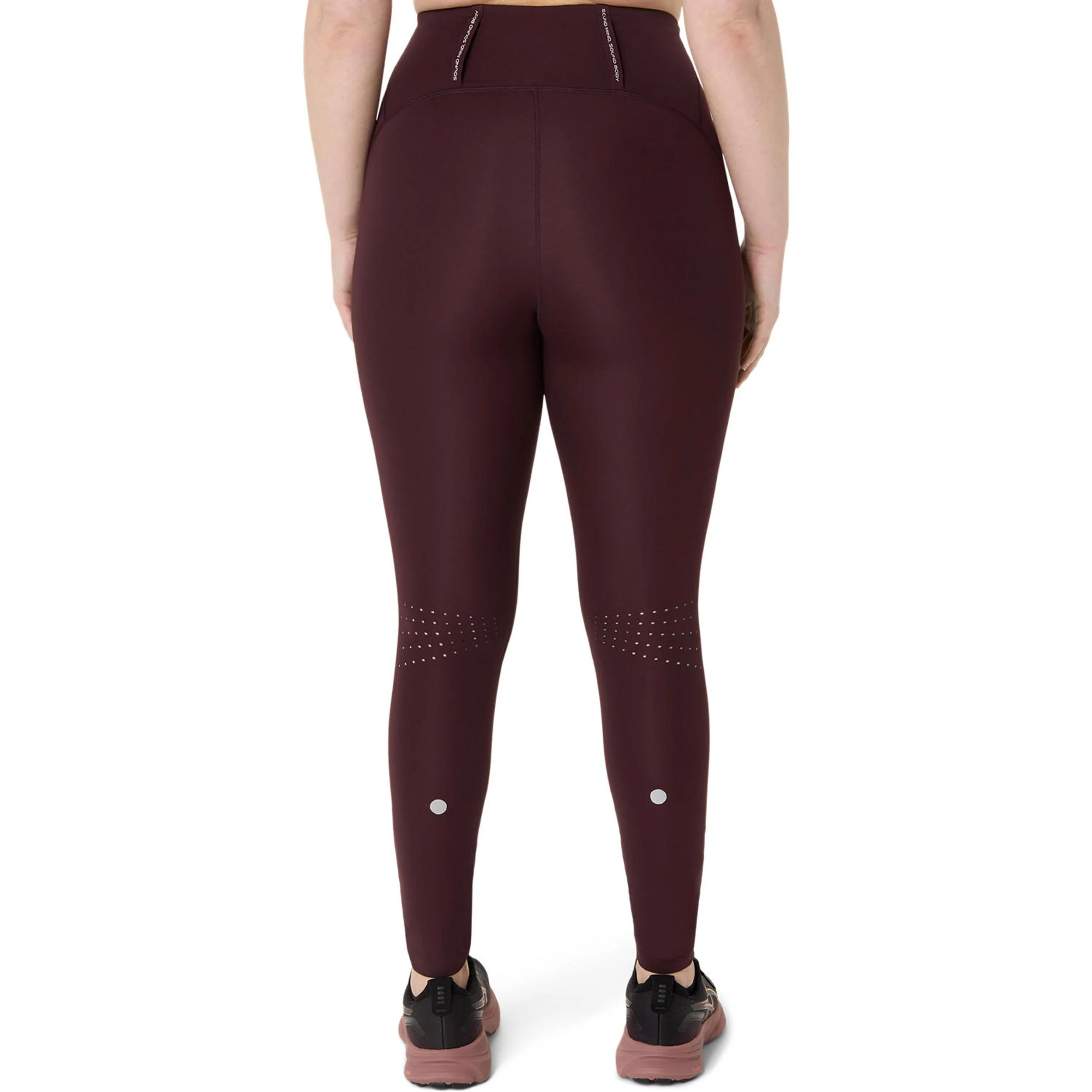 Road High Waist Lauftight Damen-dunkelrot - Image 3