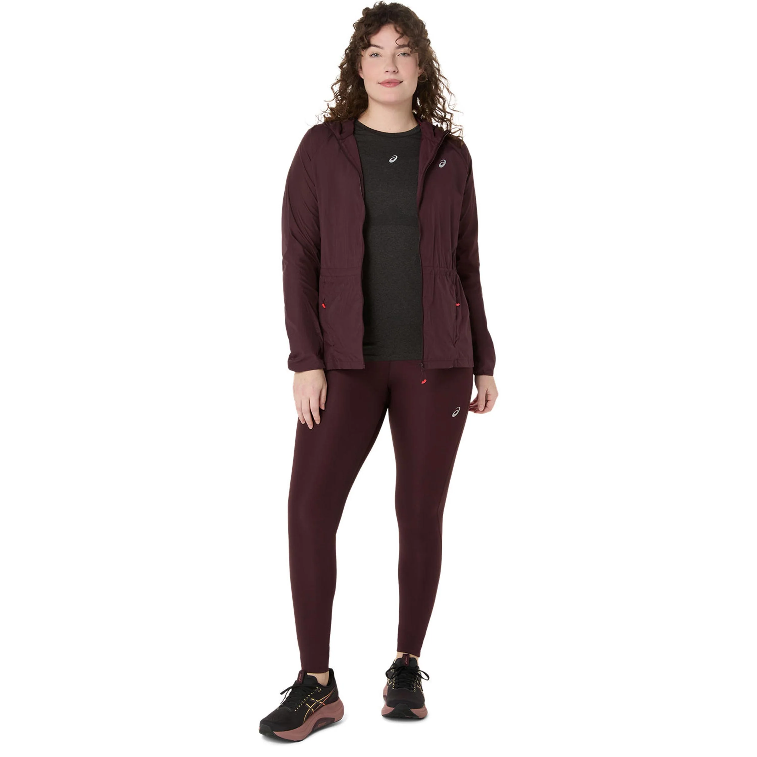 Road High Waist Lauftight Damen-dunkelrot - Image 8
